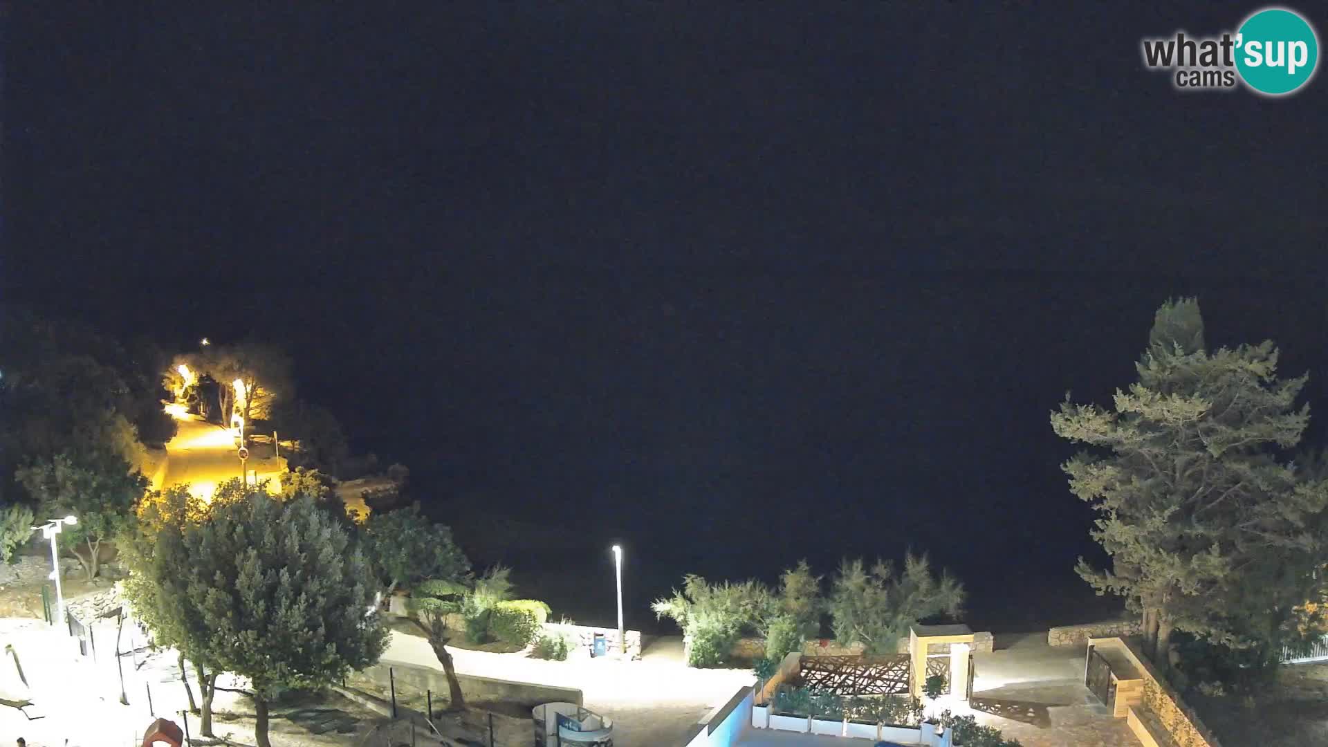 Web kamera Plaža Male Mandre – Pogled uživo s otoka Paga