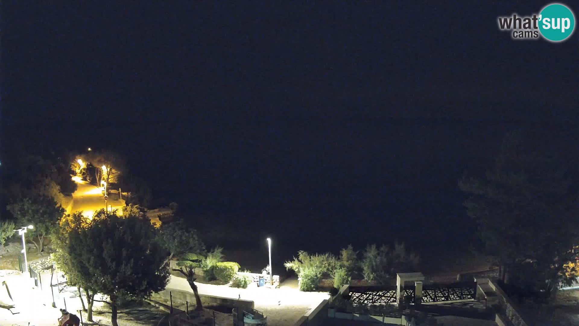 Web kamera Plaža Male Mandre – Pogled uživo s otoka Paga