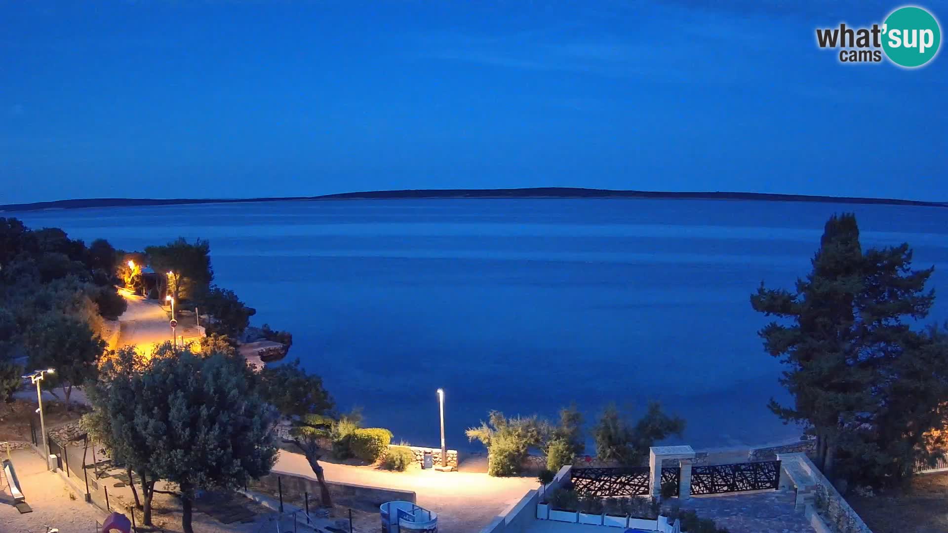Webcam Strand Male Mandre – Liveblick von der Insel Pag