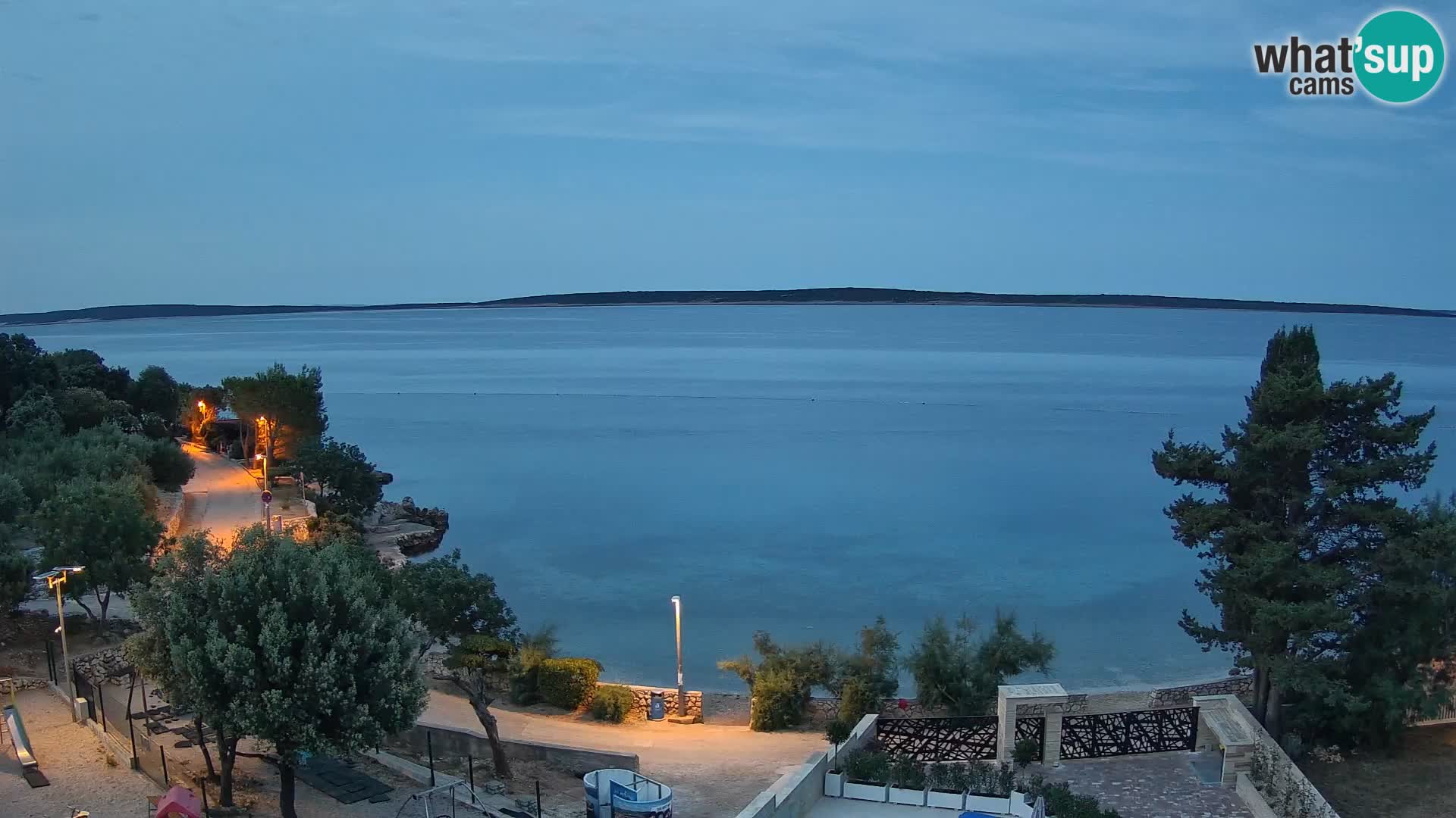 Webcam Strand Male Mandre – Liveblick von der Insel Pag