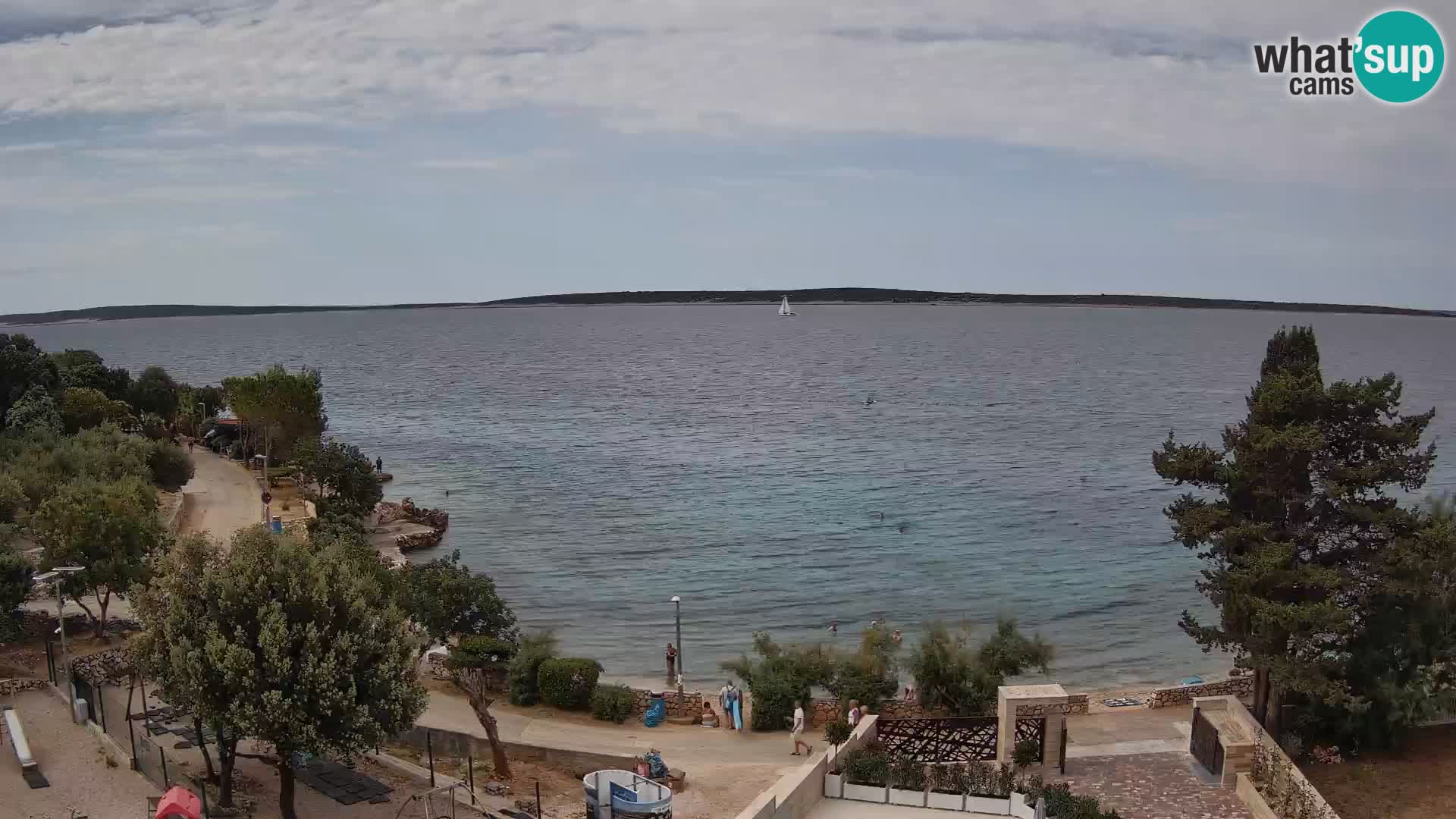 Webcam Plaža Male Mandre – Diretta dalla spiaggia sull’isola di Pag