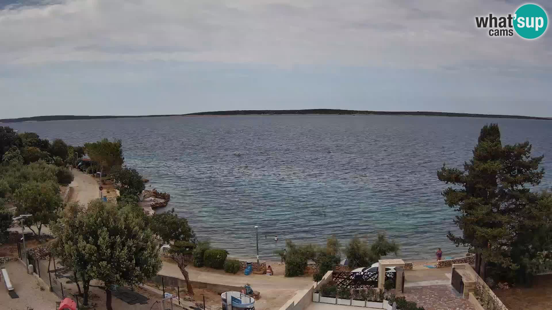 Webcam Plaža Male Mandre – Diretta dalla spiaggia sull’isola di Pag