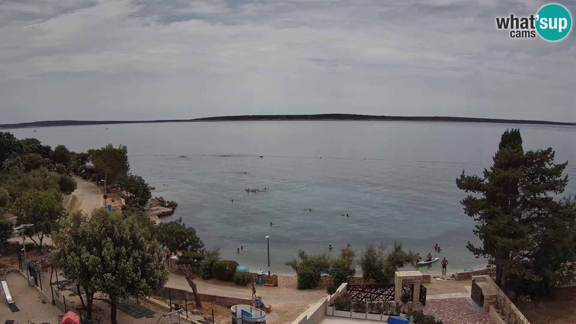 Webcam Plaža Male Mandre – Diretta dalla spiaggia sull’isola di Pag