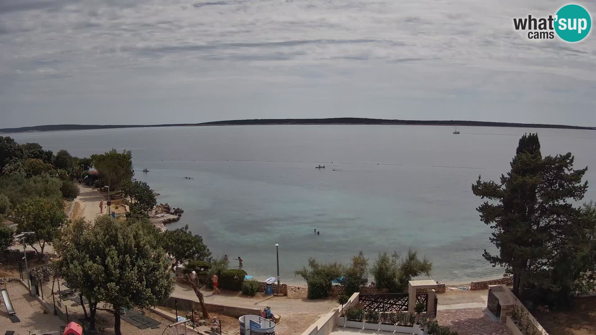 Webcam Plaža Male Mandre – Diretta dalla spiaggia sull’isola di Pag