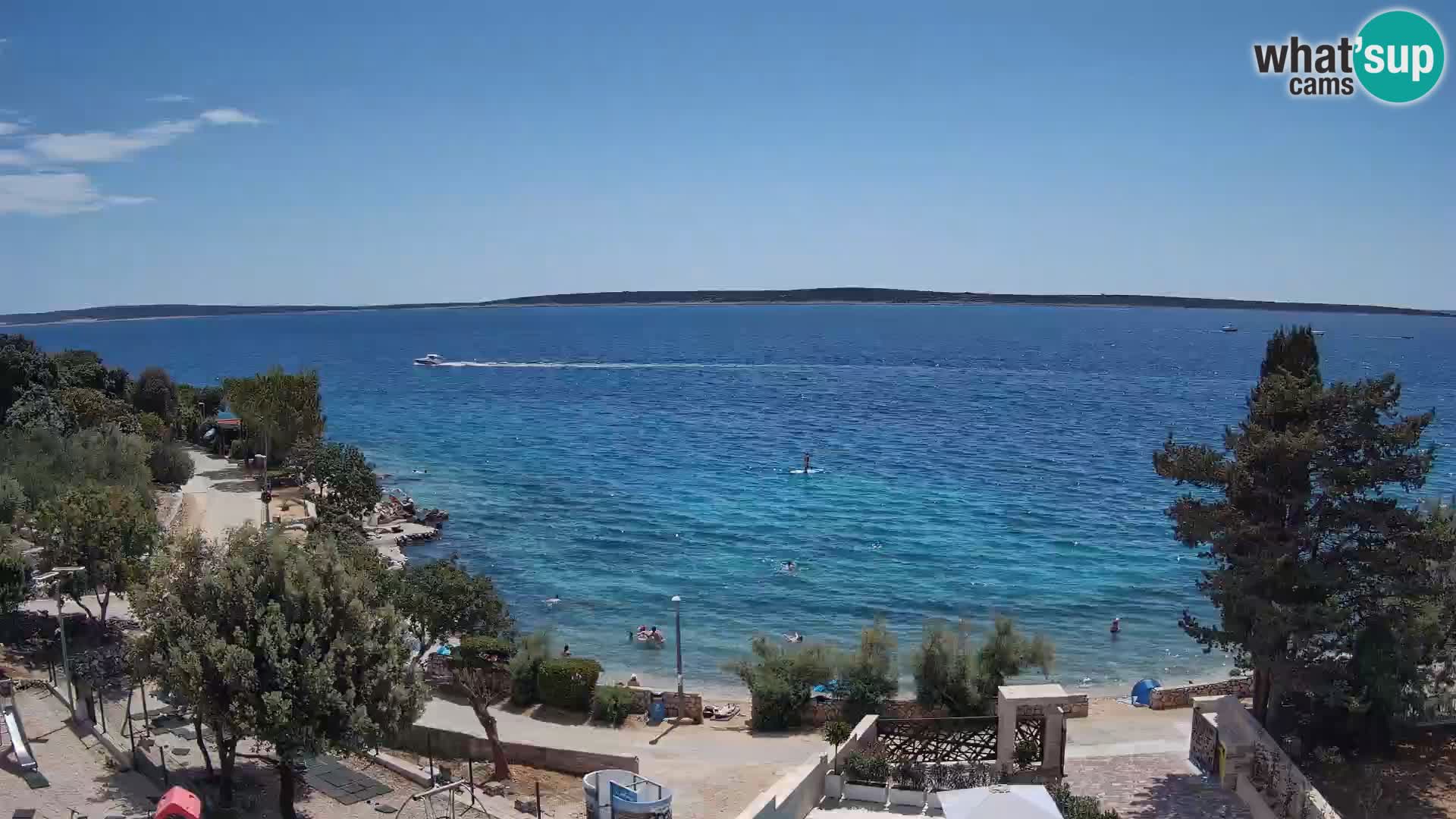 Webcam Plaža Male Mandre – Diretta dalla spiaggia sull’isola di Pag
