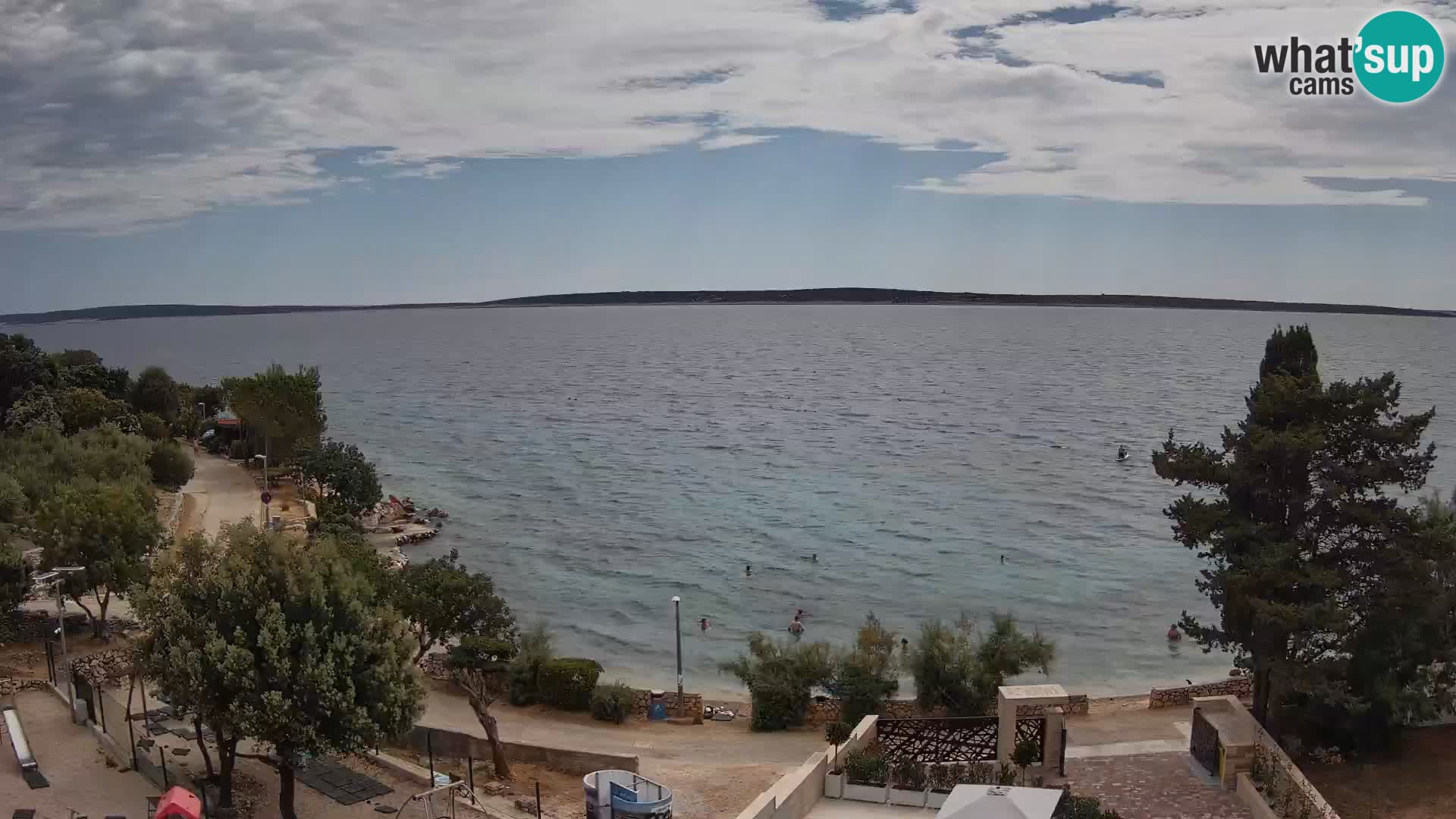 Webcam Strand Male Mandre – Liveblick von der Insel Pag