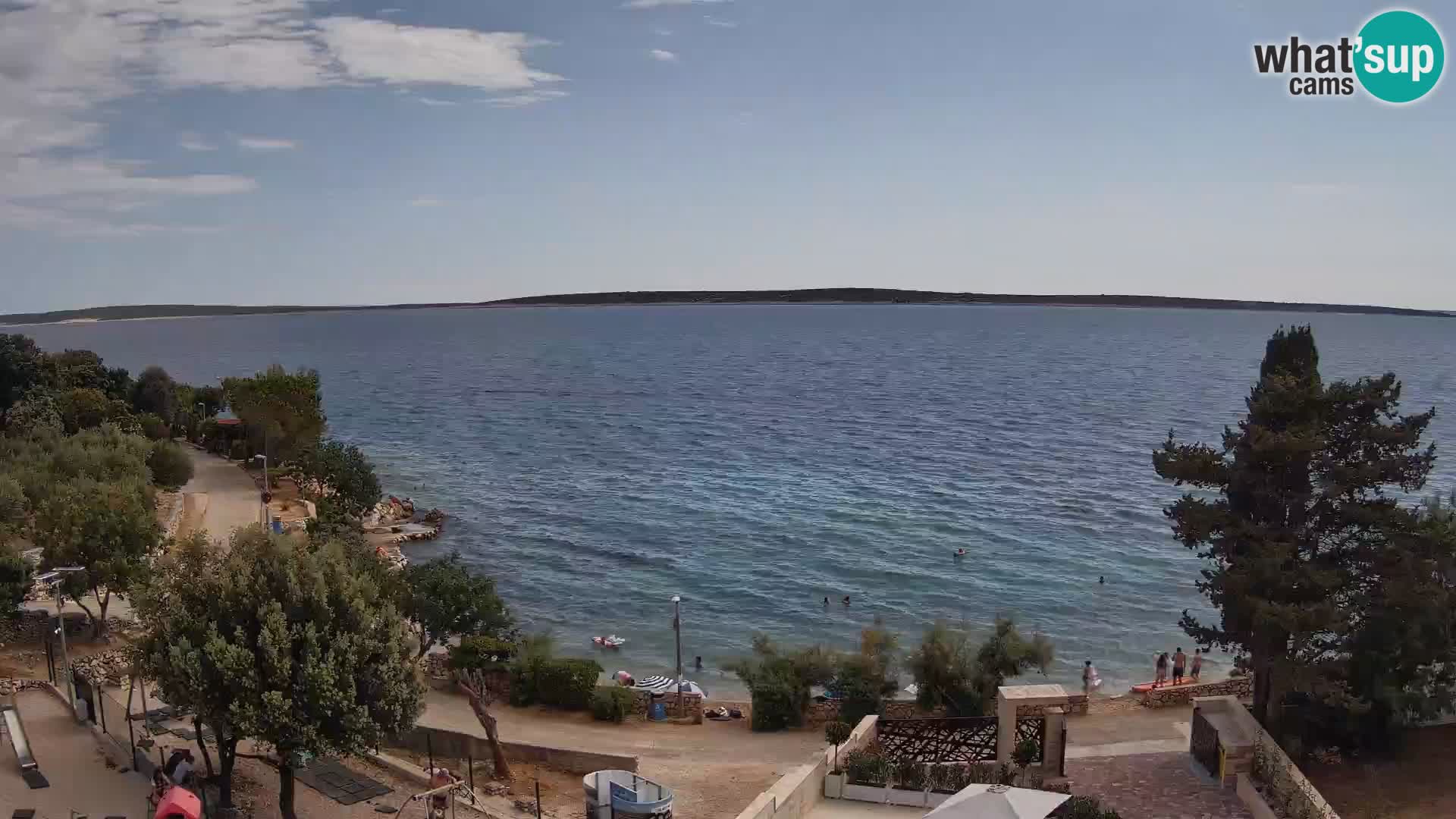 Webcam Strand Male Mandre – Liveblick von der Insel Pag