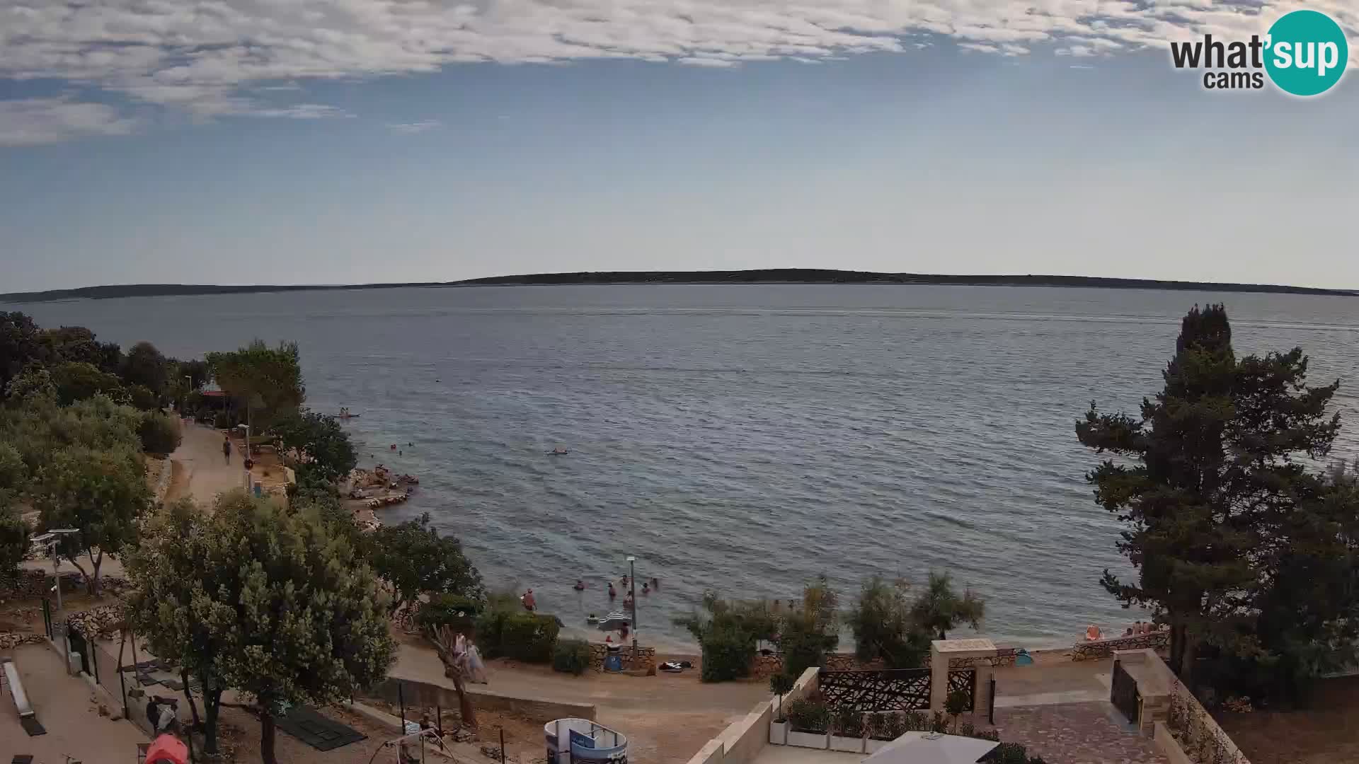 Webcam Strand Male Mandre – Liveblick von der Insel Pag