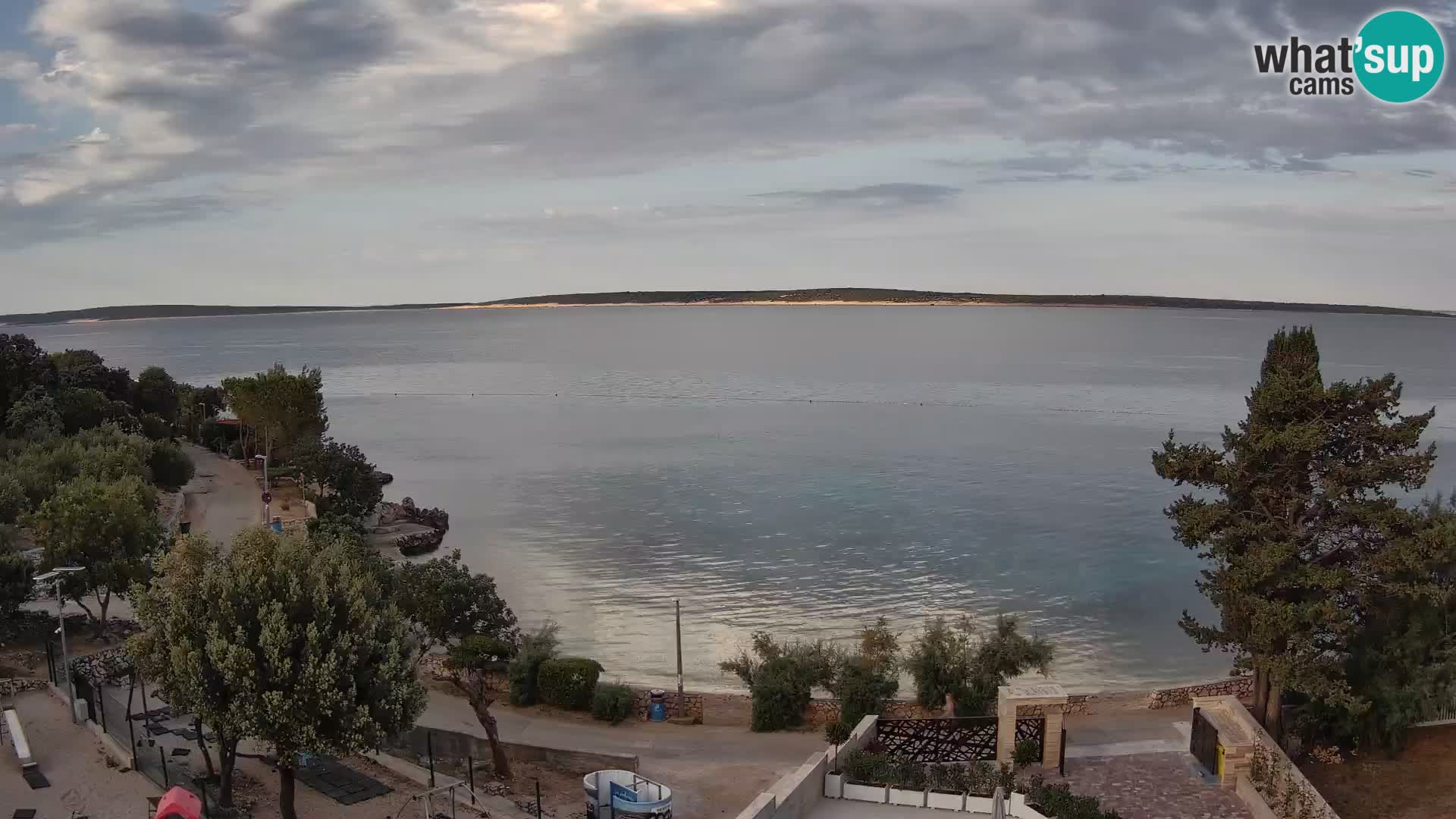 Webcam Strand Male Mandre – Liveblick von der Insel Pag