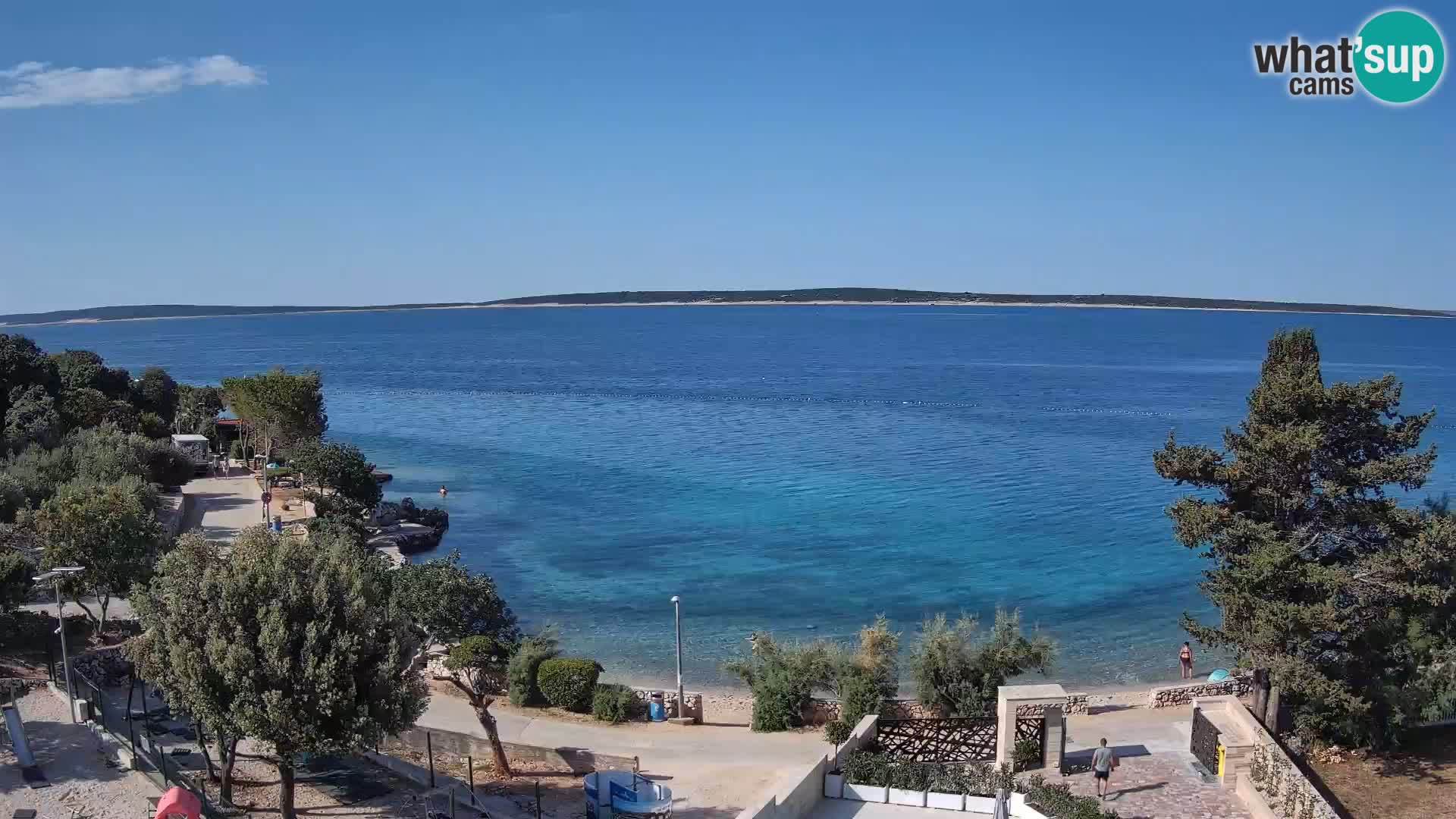 Webcam Strand Male Mandre – Liveblick von der Insel Pag