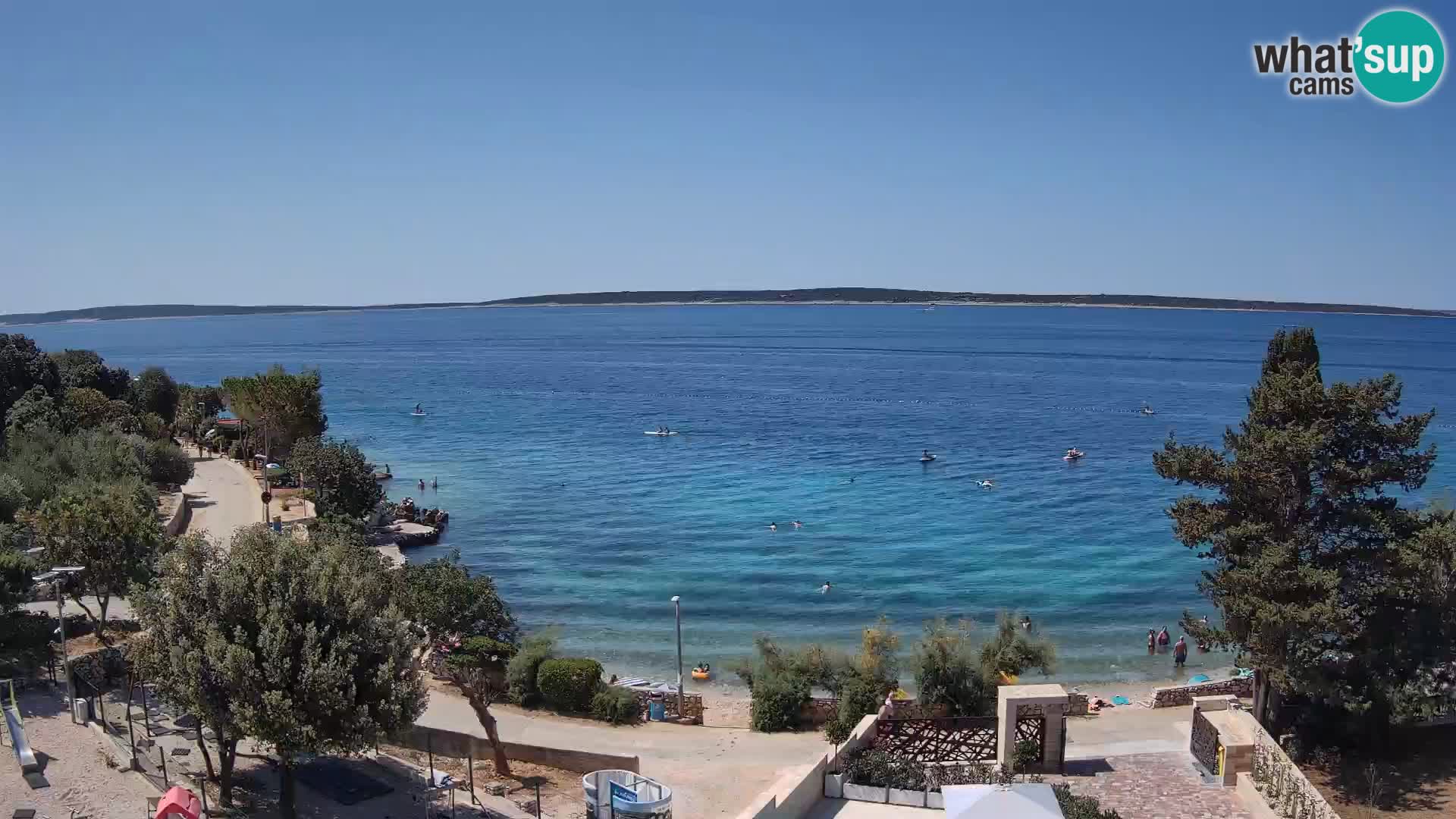 Webcam Plaža Male Mandre – Diretta dalla spiaggia sull’isola di Pag