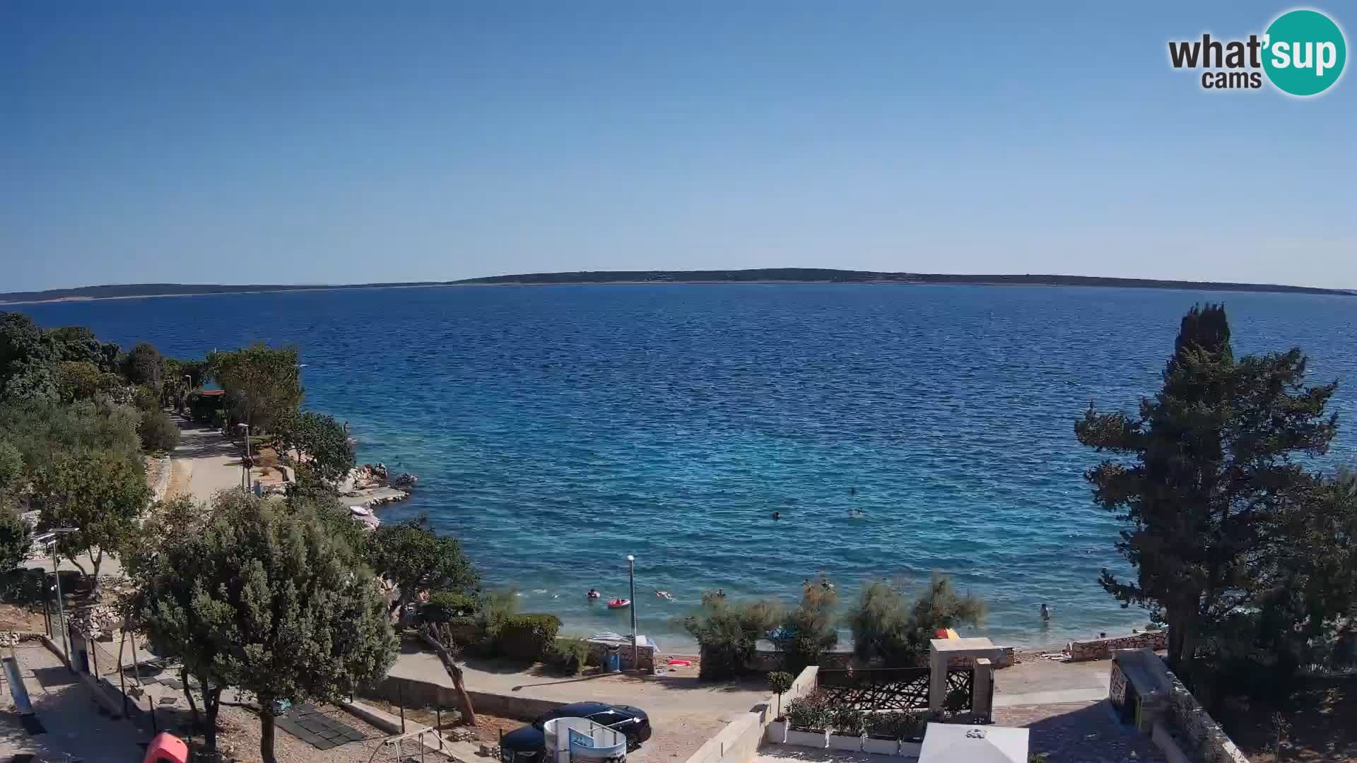 Webcam Strand Male Mandre – Liveblick von der Insel Pag