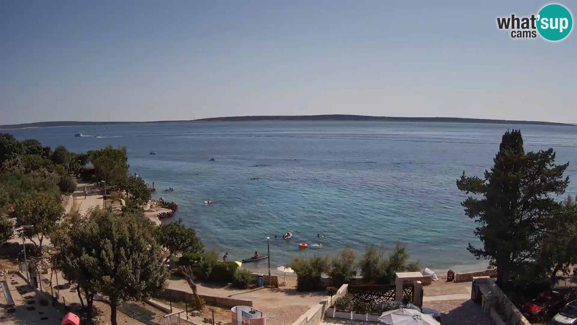 Webcam Plage Male Mandre – Vue en direct depuis l’île de Pag