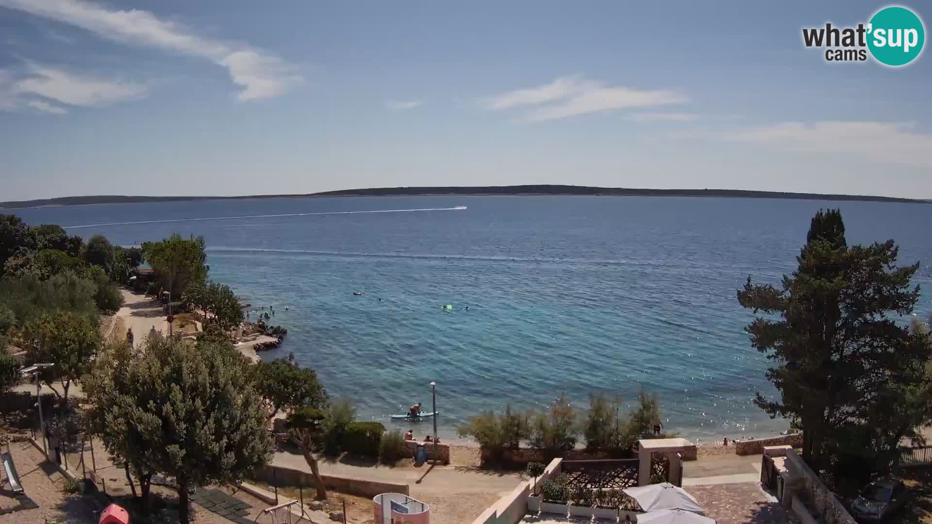 Webcam Plaža Male Mandre – Diretta dalla spiaggia sull’isola di Pag