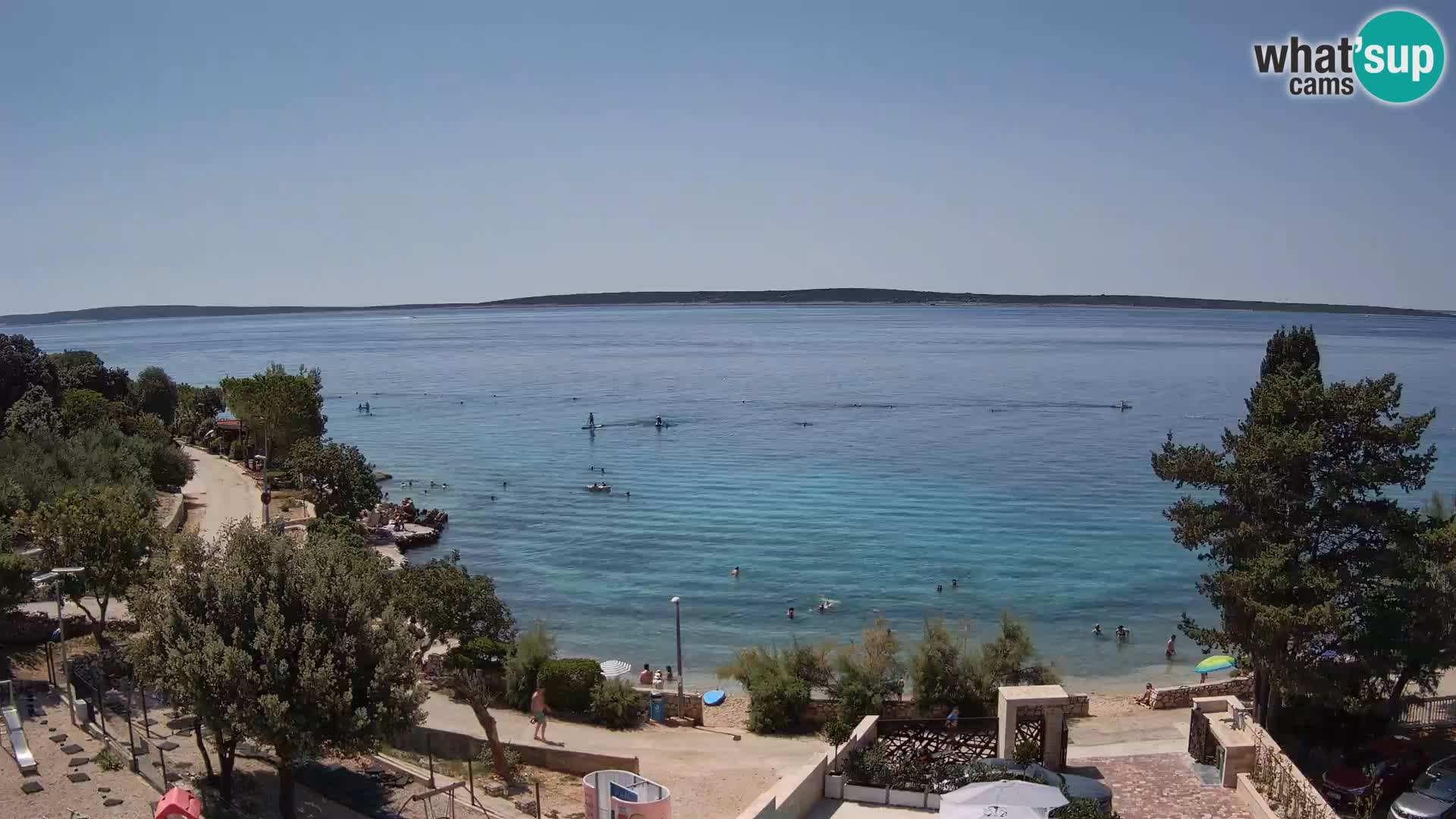 Webcam Plaža Male Mandre – Live View from Pag Island