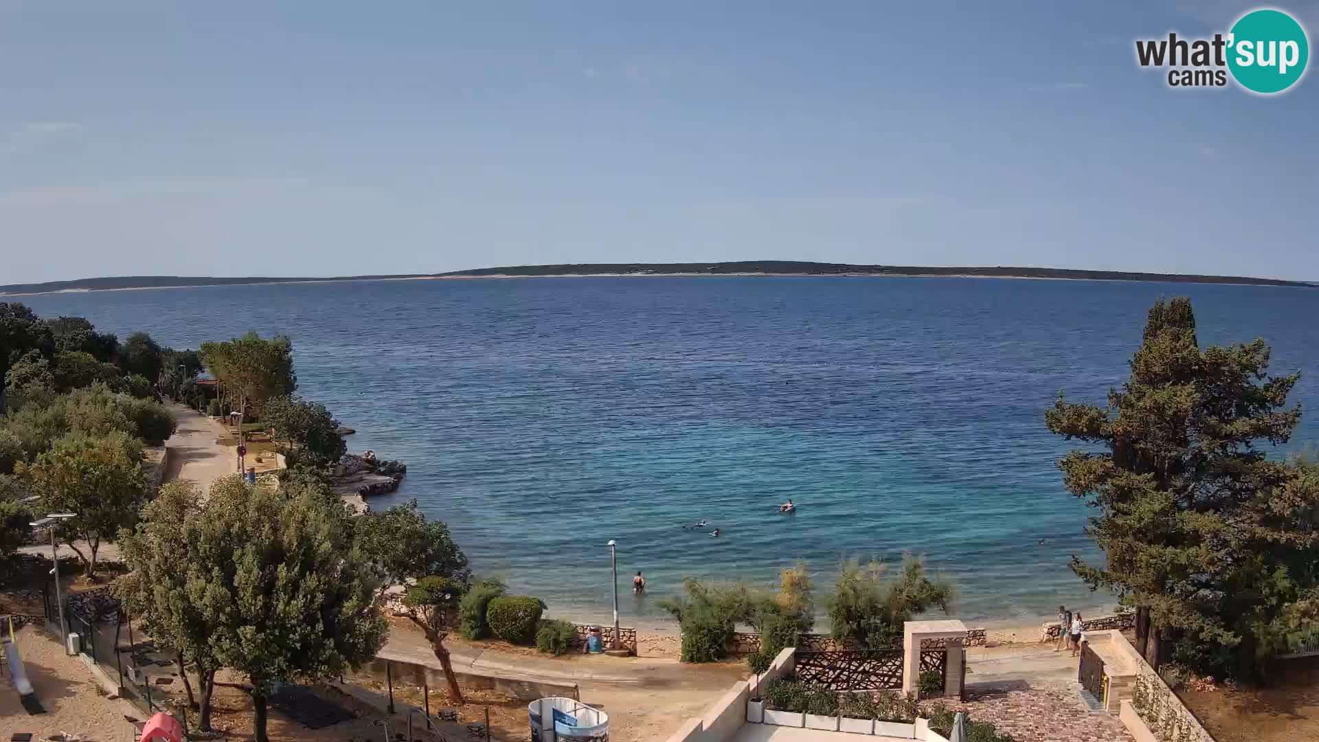 Webcam Strand Male Mandre – Liveblick von der Insel Pag