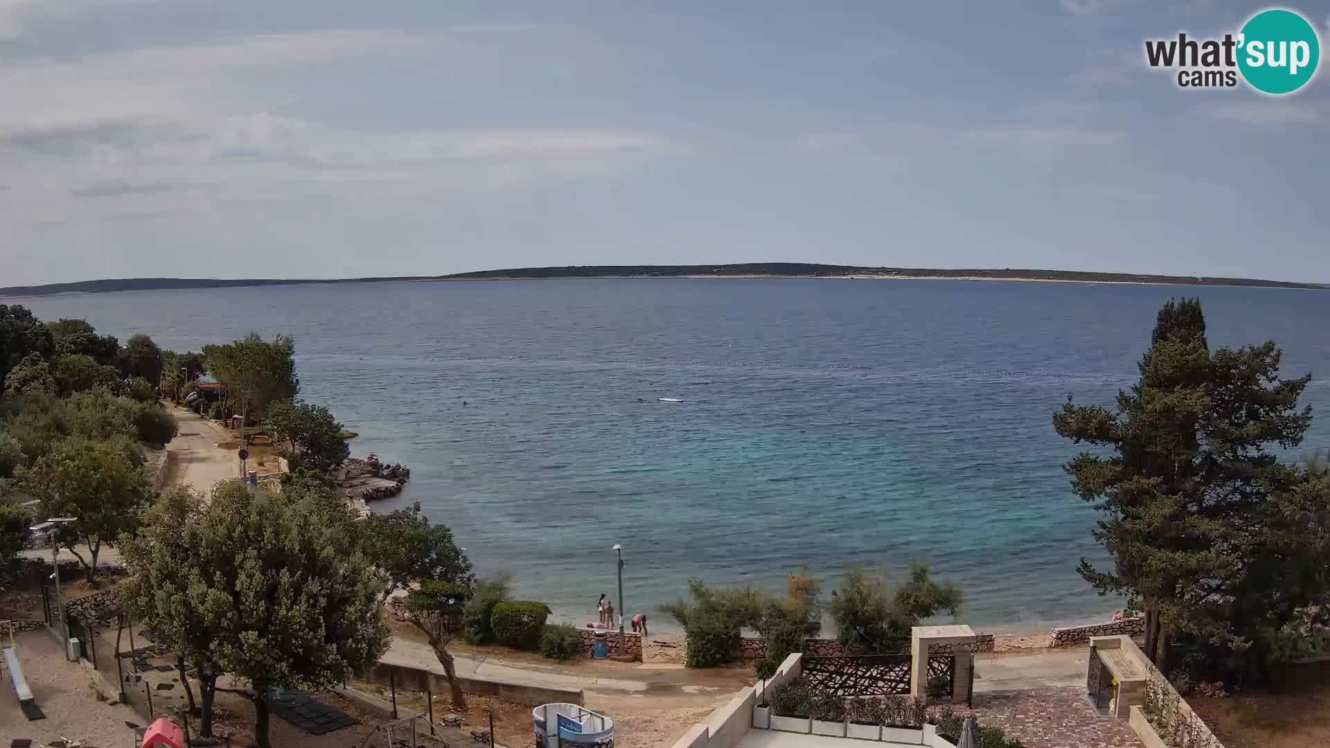 Webcam Plaža Male Mandre – Diretta dalla spiaggia sull’isola di Pag