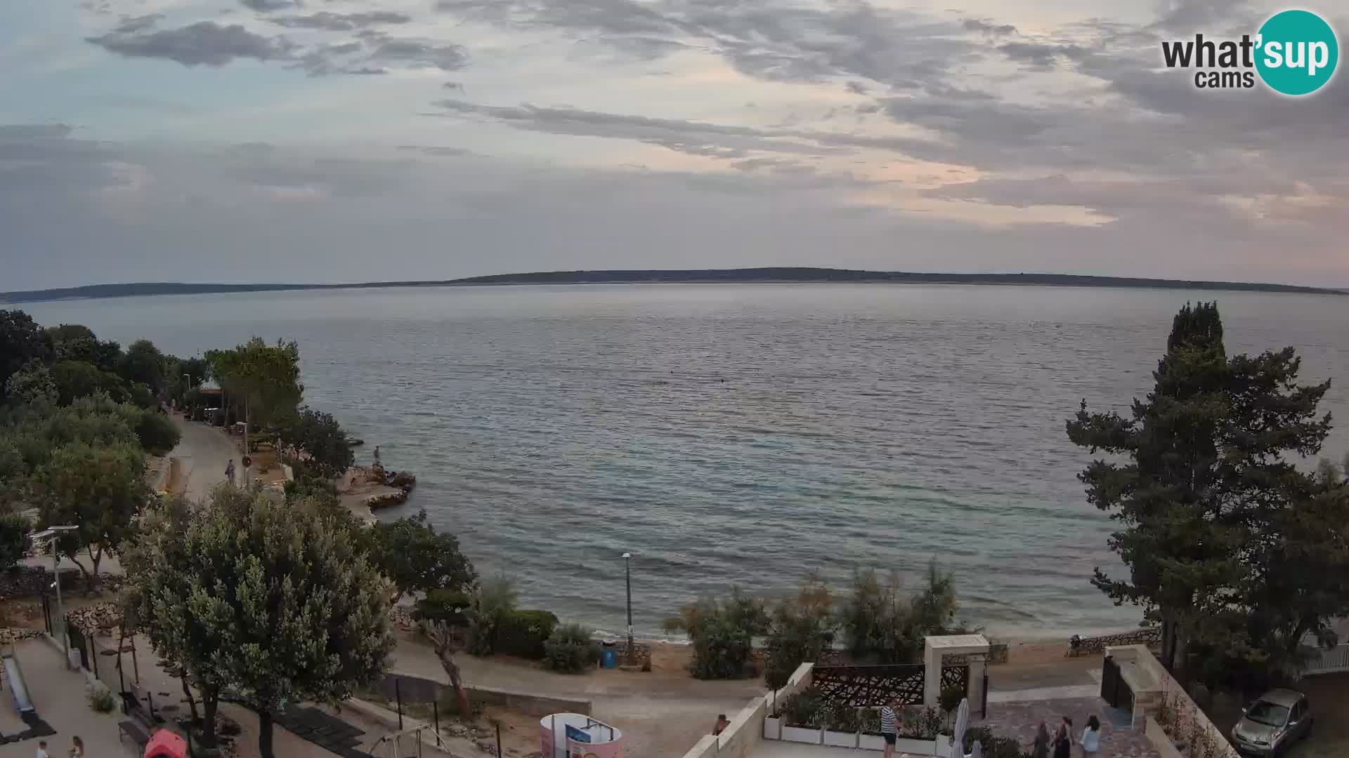 Webcam Plage Male Mandre – Vue en direct depuis l’île de Pag