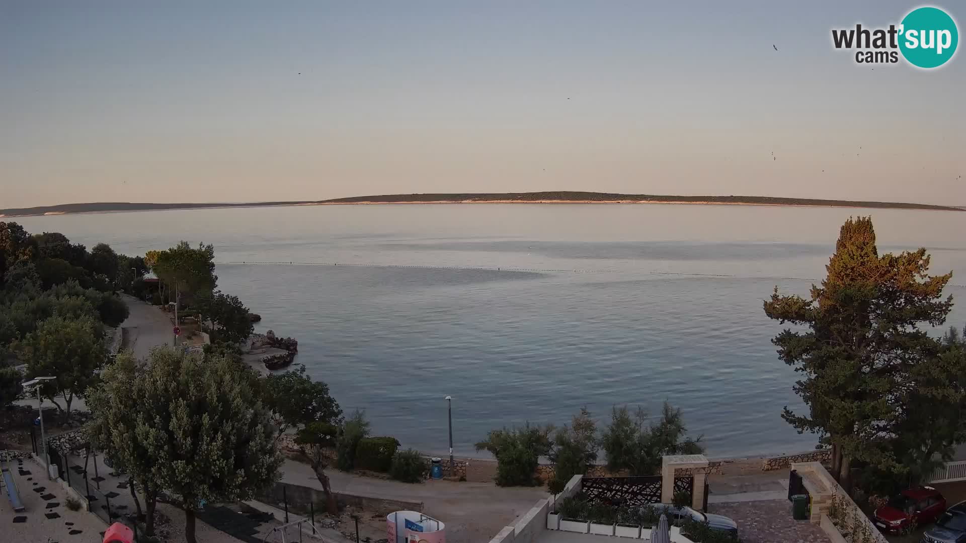 Webcam Plage Male Mandre – Vue en direct depuis l’île de Pag