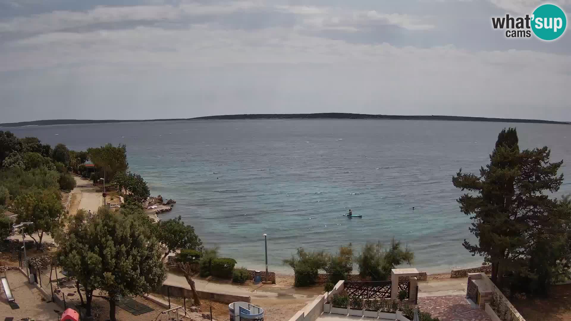 Webcam Plaža Male Mandre – Diretta dalla spiaggia sull’isola di Pag