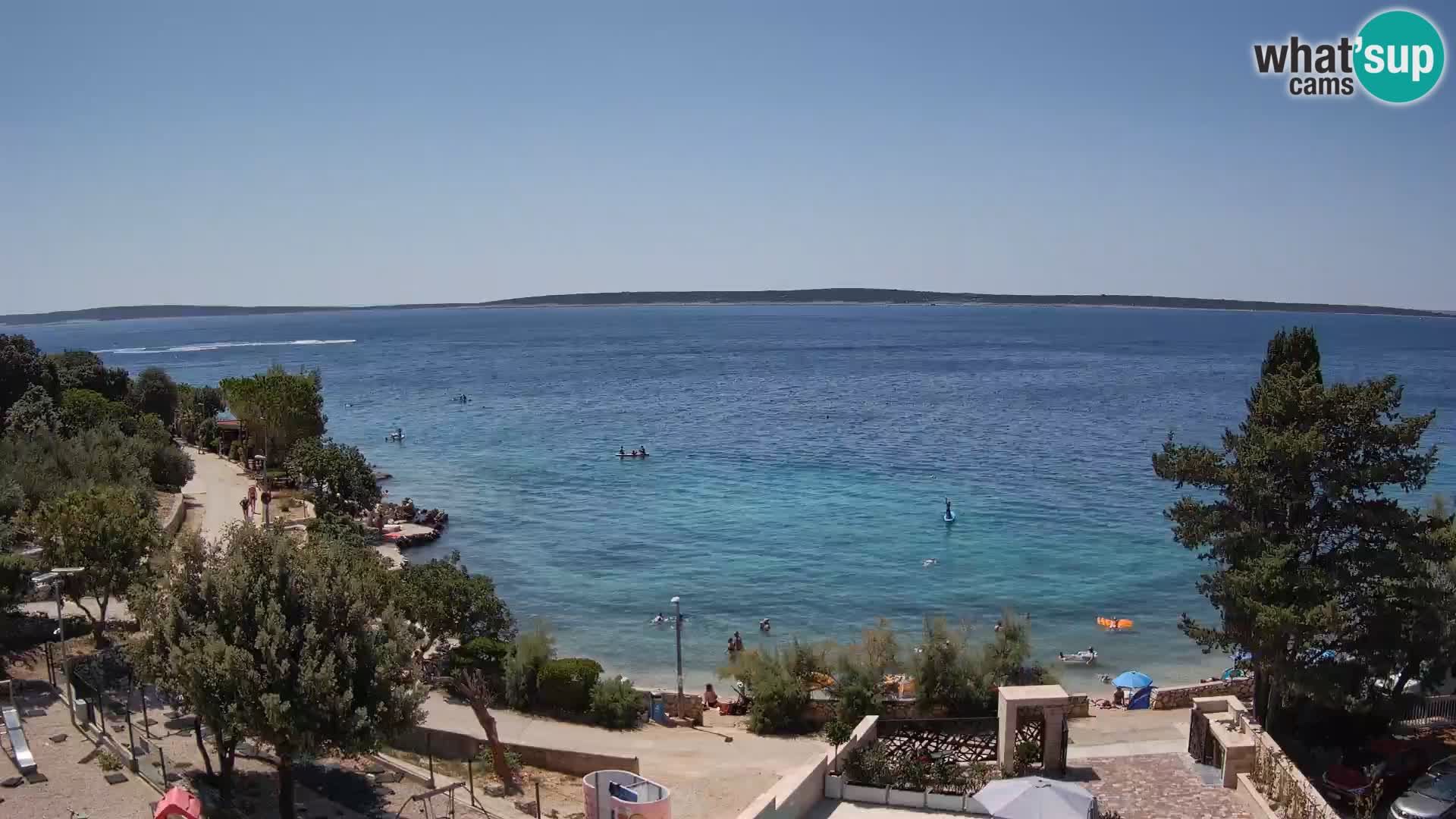 Webcam Plaža Male Mandre – Live View from Pag Island