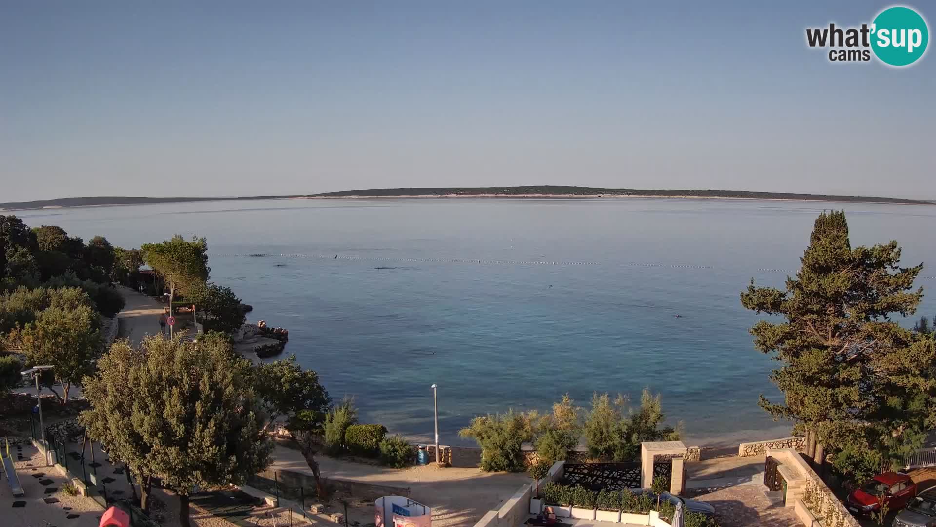 Webcam Plaža Male Mandre – Diretta dalla spiaggia sull’isola di Pag