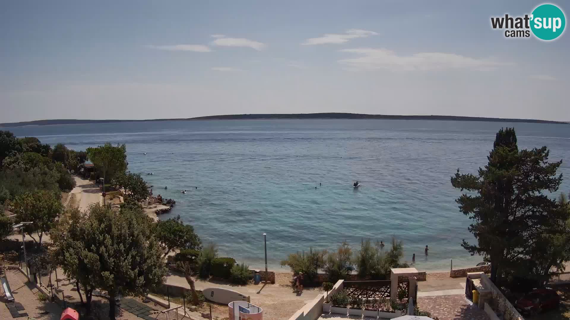 Webcam Plage Male Mandre – Vue en direct depuis l’île de Pag