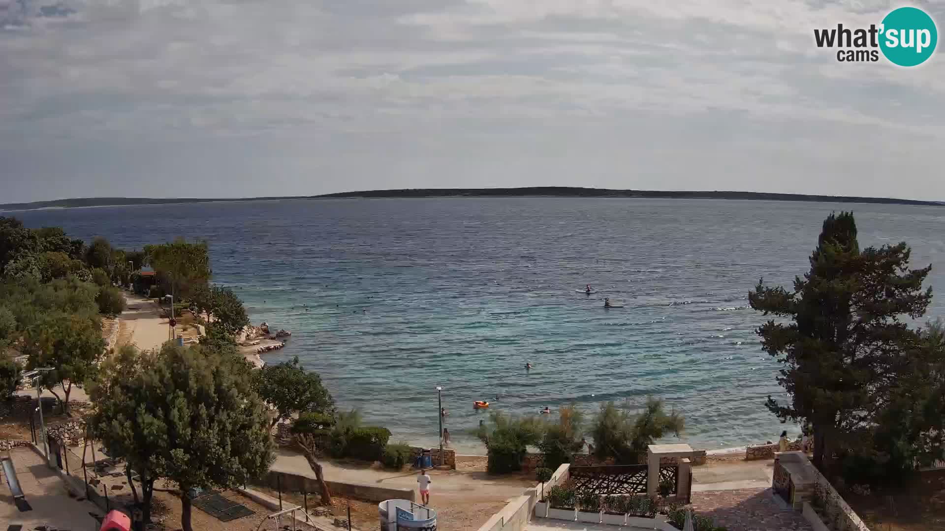 Webcam Plaža Male Mandre – Diretta dalla spiaggia sull’isola di Pag