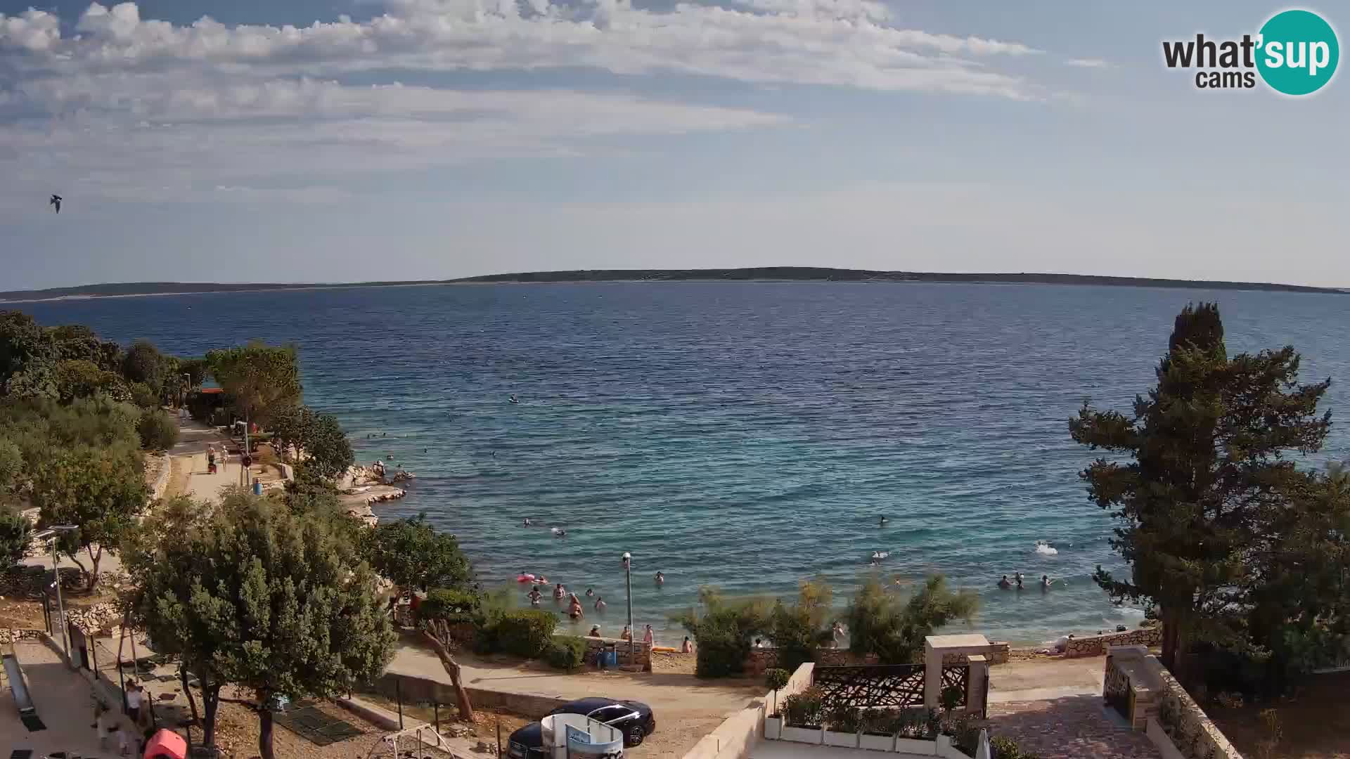 Webcam Plaža Male Mandre – Live View from Pag Island