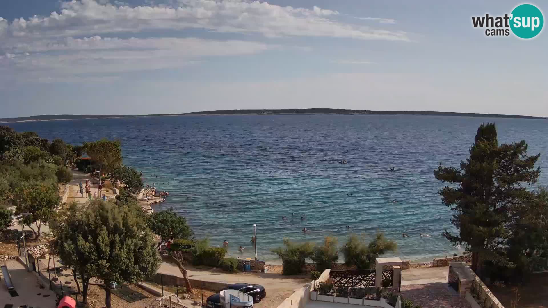 Webcam Plaža Male Mandre – Diretta dalla spiaggia sull’isola di Pag