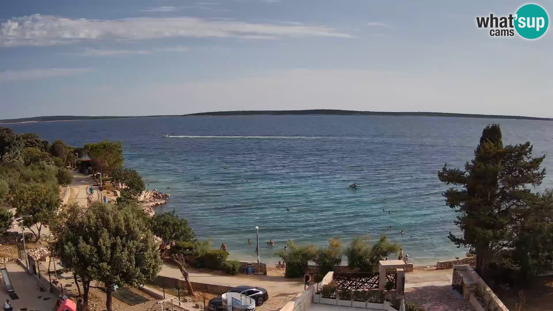 Webcam Strand Male Mandre – Liveblick von der Insel Pag
