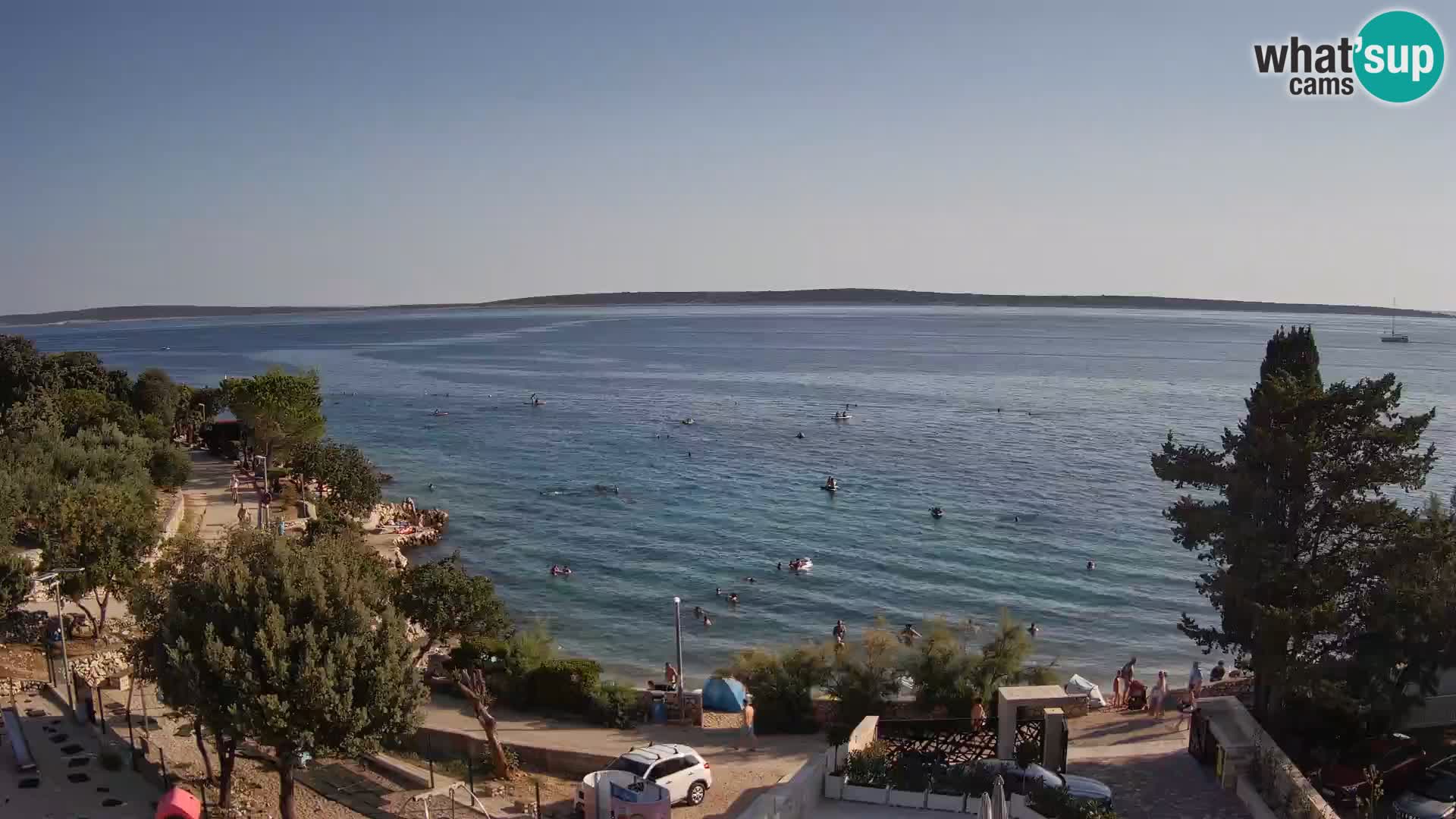 Webcam Plaža Male Mandre – Diretta dalla spiaggia sull’isola di Pag