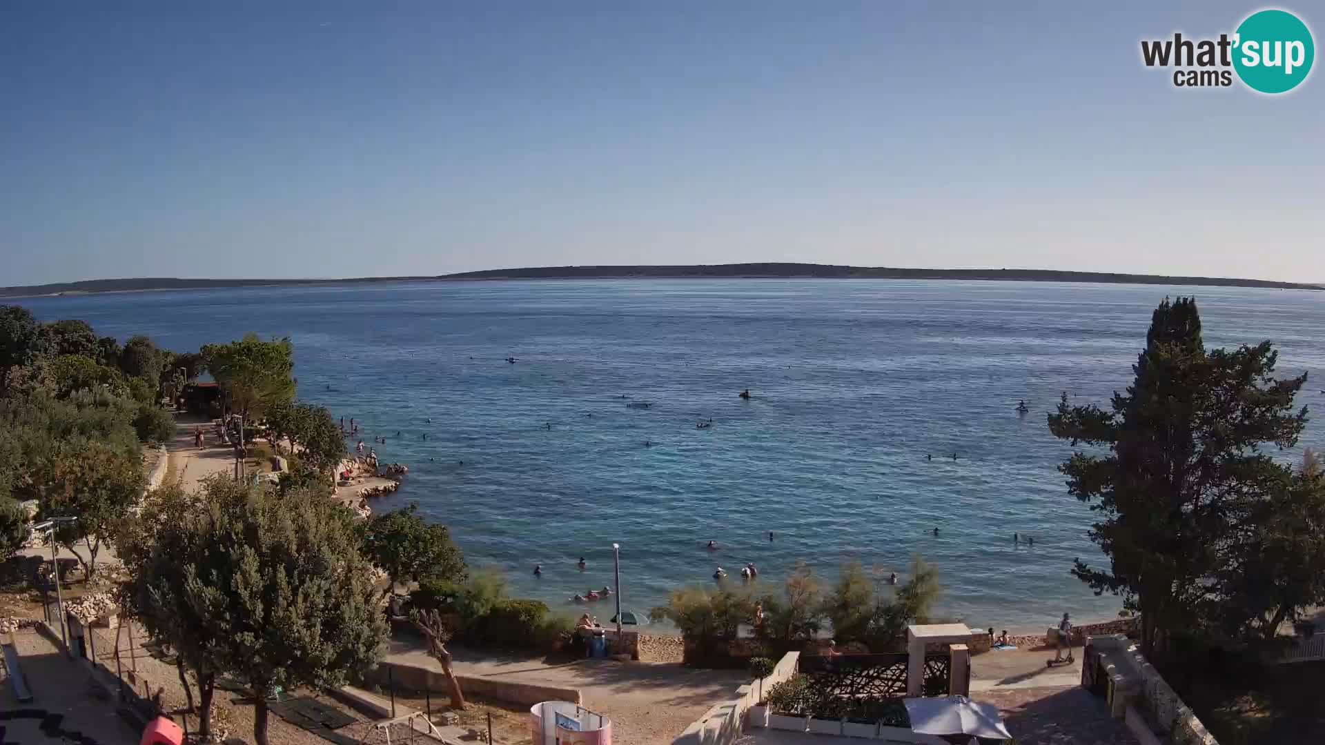 Webcam Strand Male Mandre – Liveblick von der Insel Pag