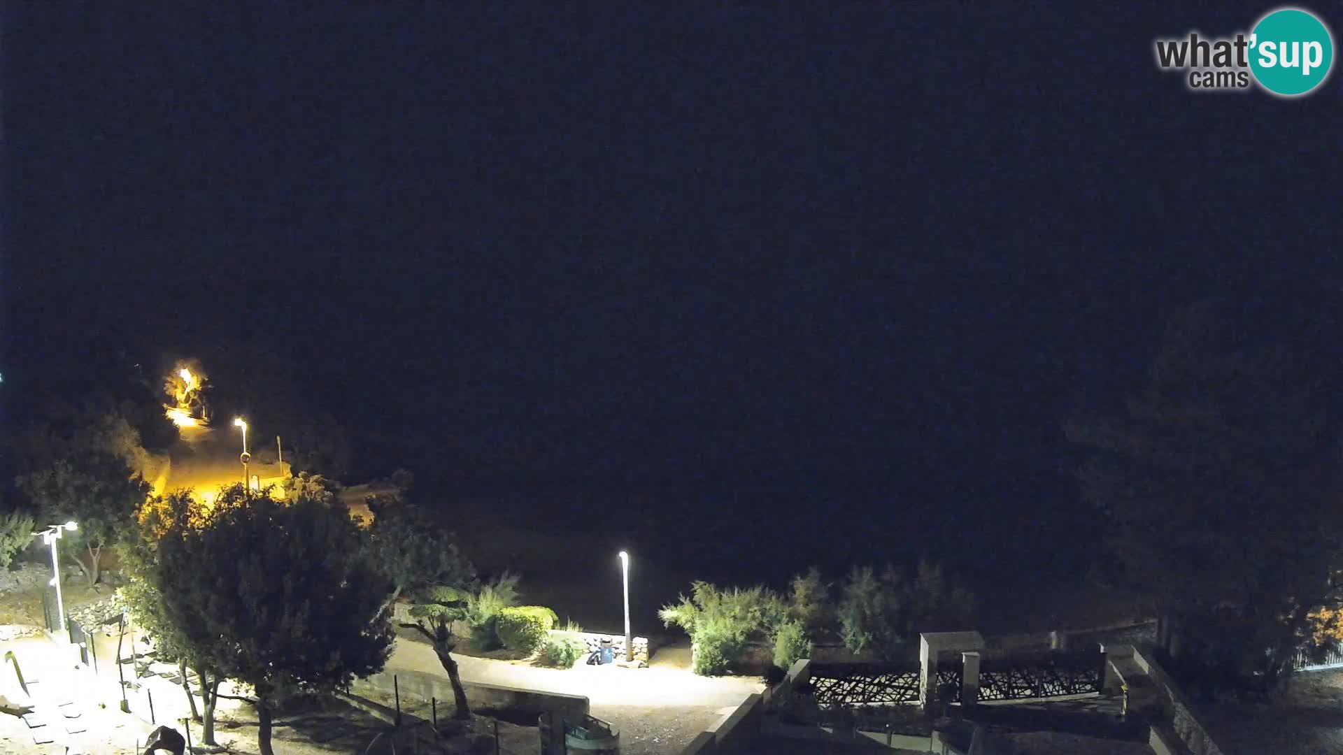 Webcam Plage Male Mandre – Vue en direct depuis l’île de Pag
