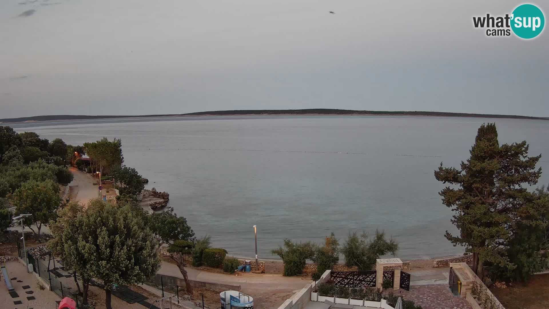 Webcam Plage Male Mandre – Vue en direct depuis l’île de Pag