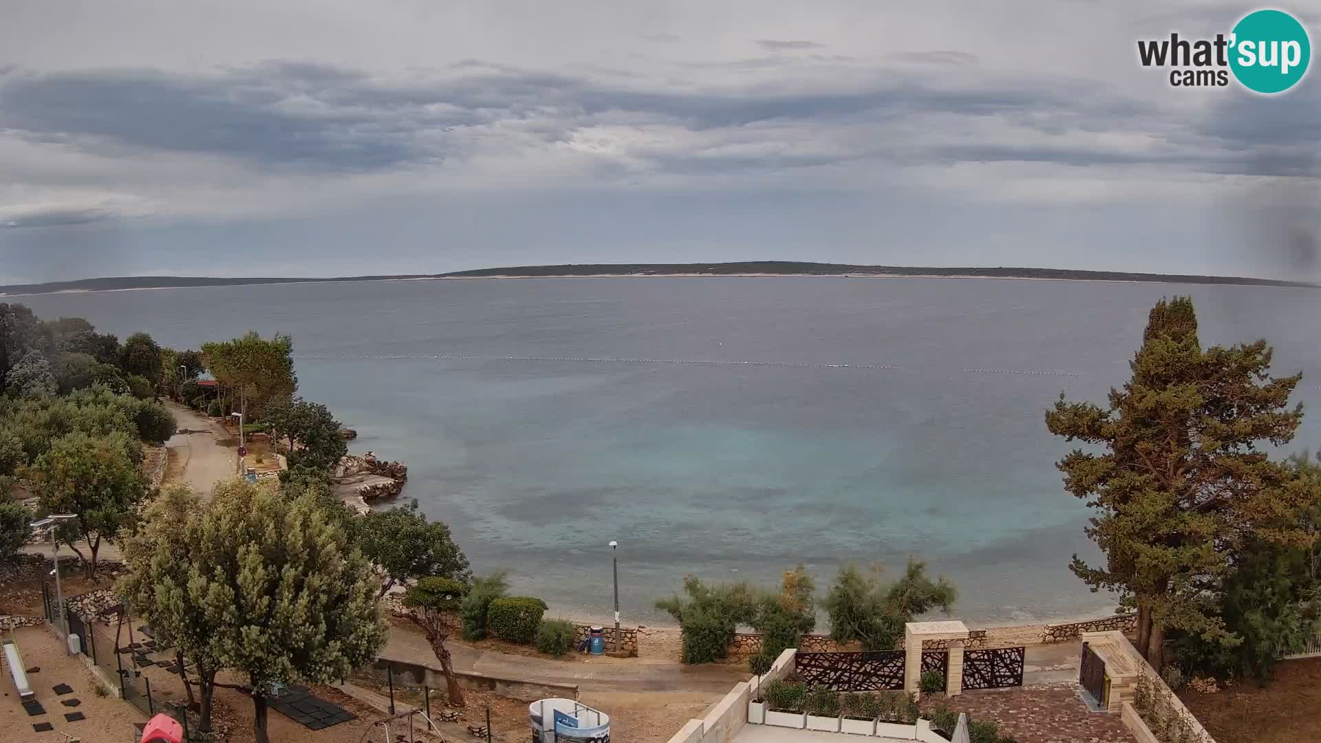 Webcam Plaža Male Mandre – Diretta dalla spiaggia sull’isola di Pag