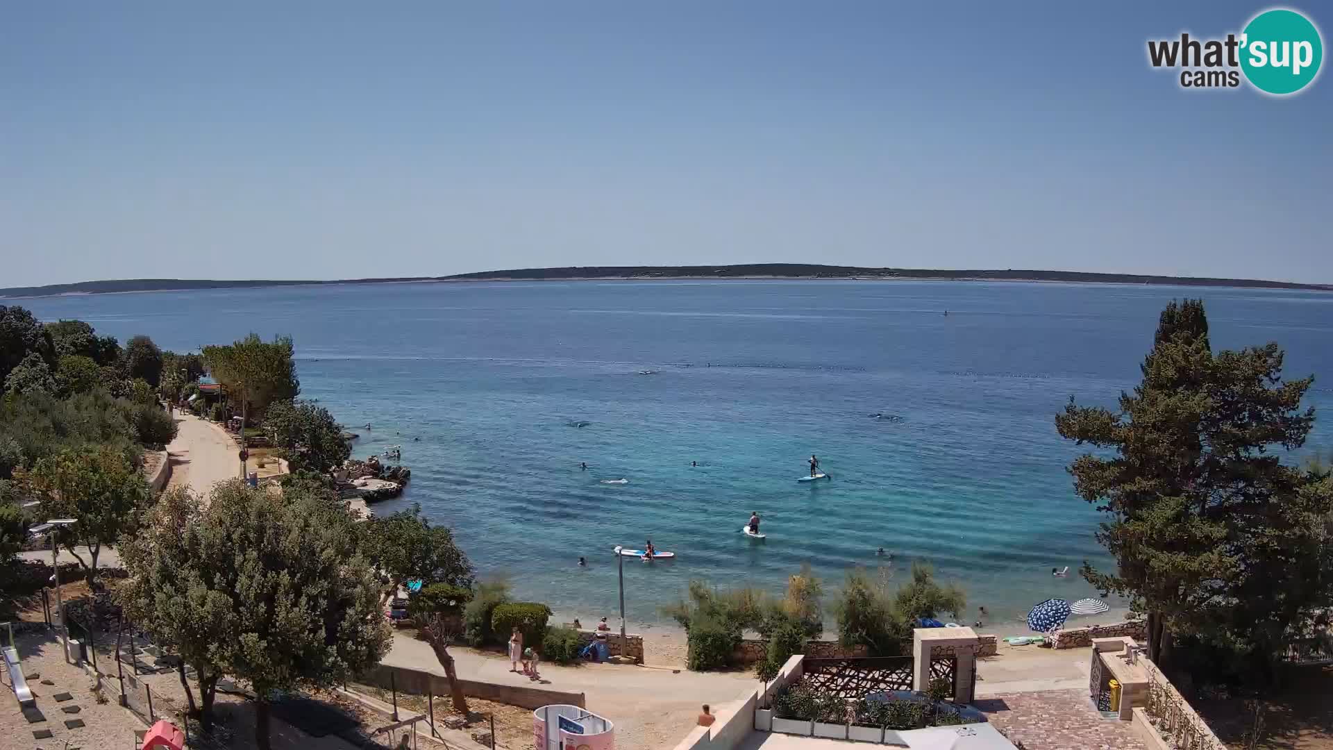 Webcam Strand Male Mandre – Liveblick von der Insel Pag