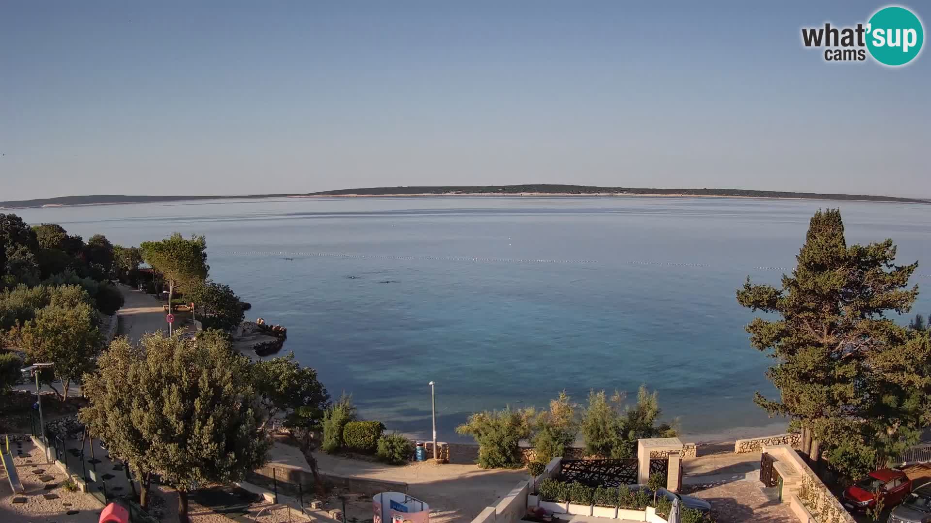 Webcam Strand Male Mandre – Liveblick von der Insel Pag