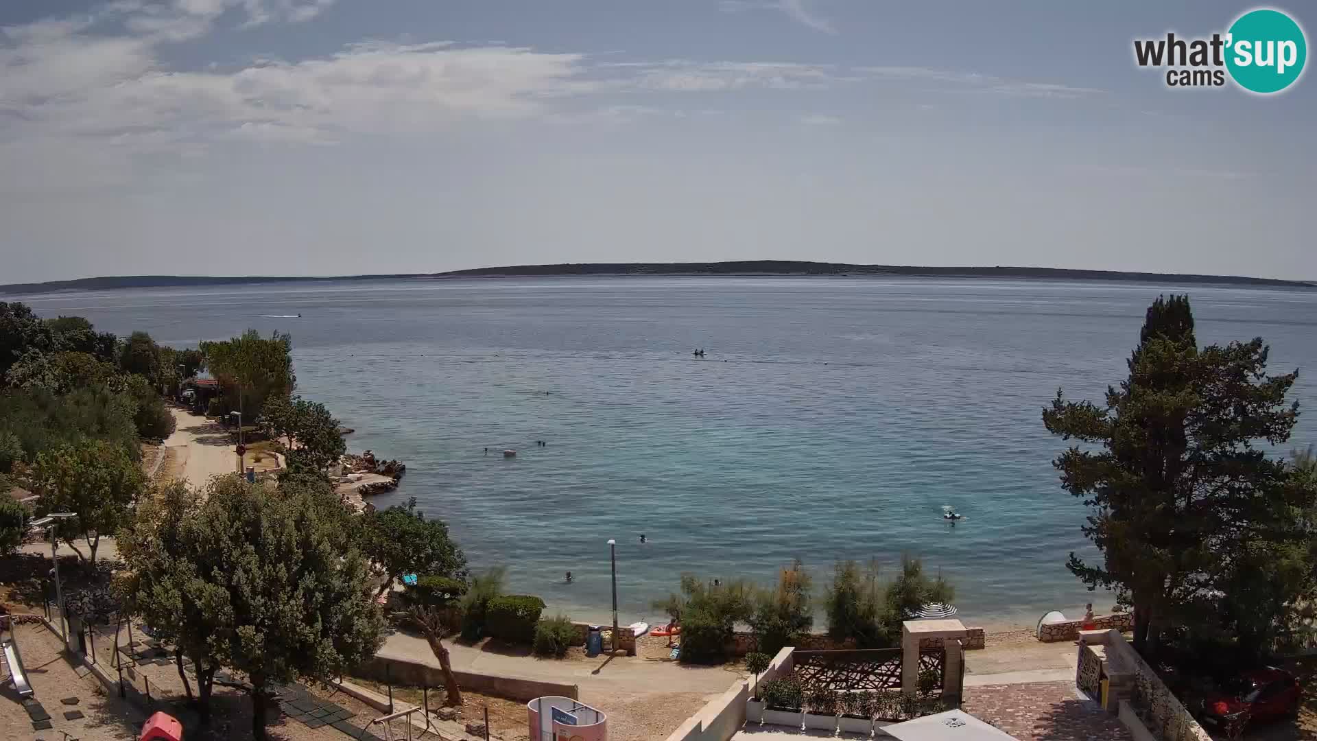 Webcam Plaža Male Mandre – Diretta dalla spiaggia sull’isola di Pag