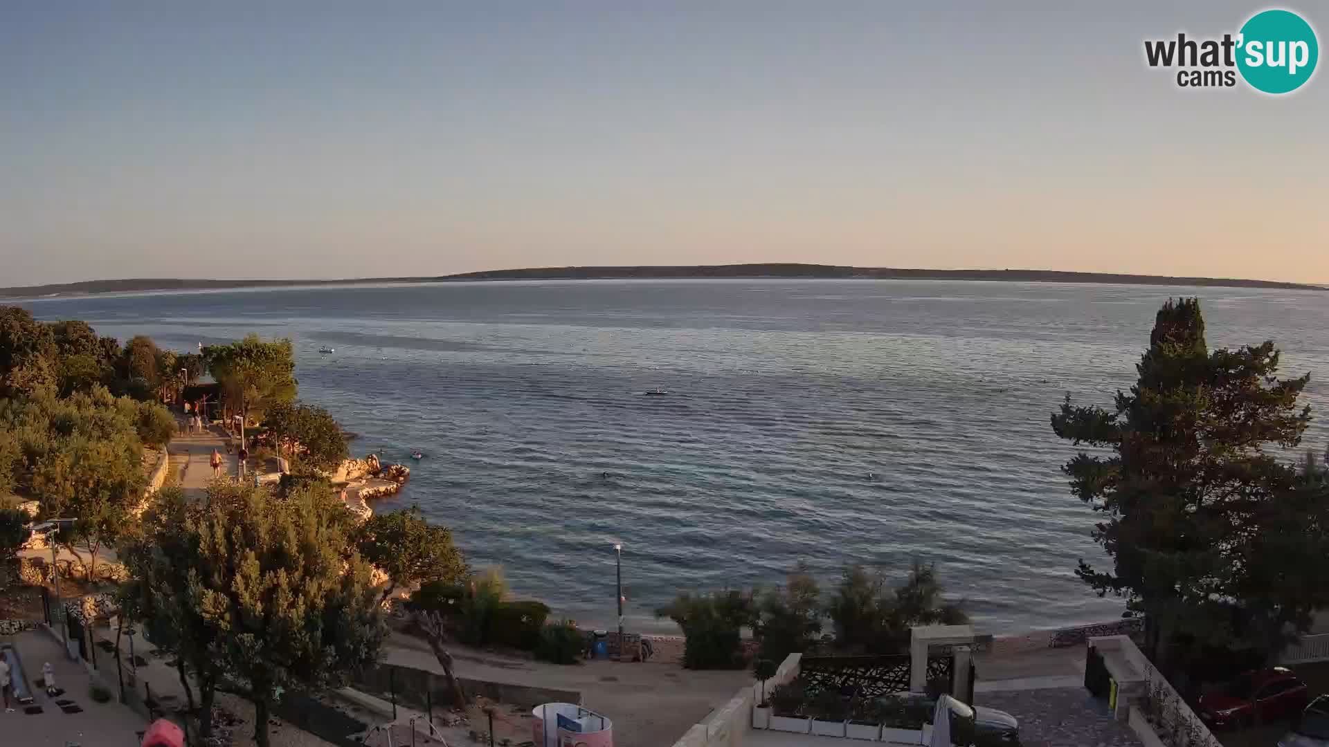 Web kamera Plaža Male Mandre – Pogled uživo s otoka Paga