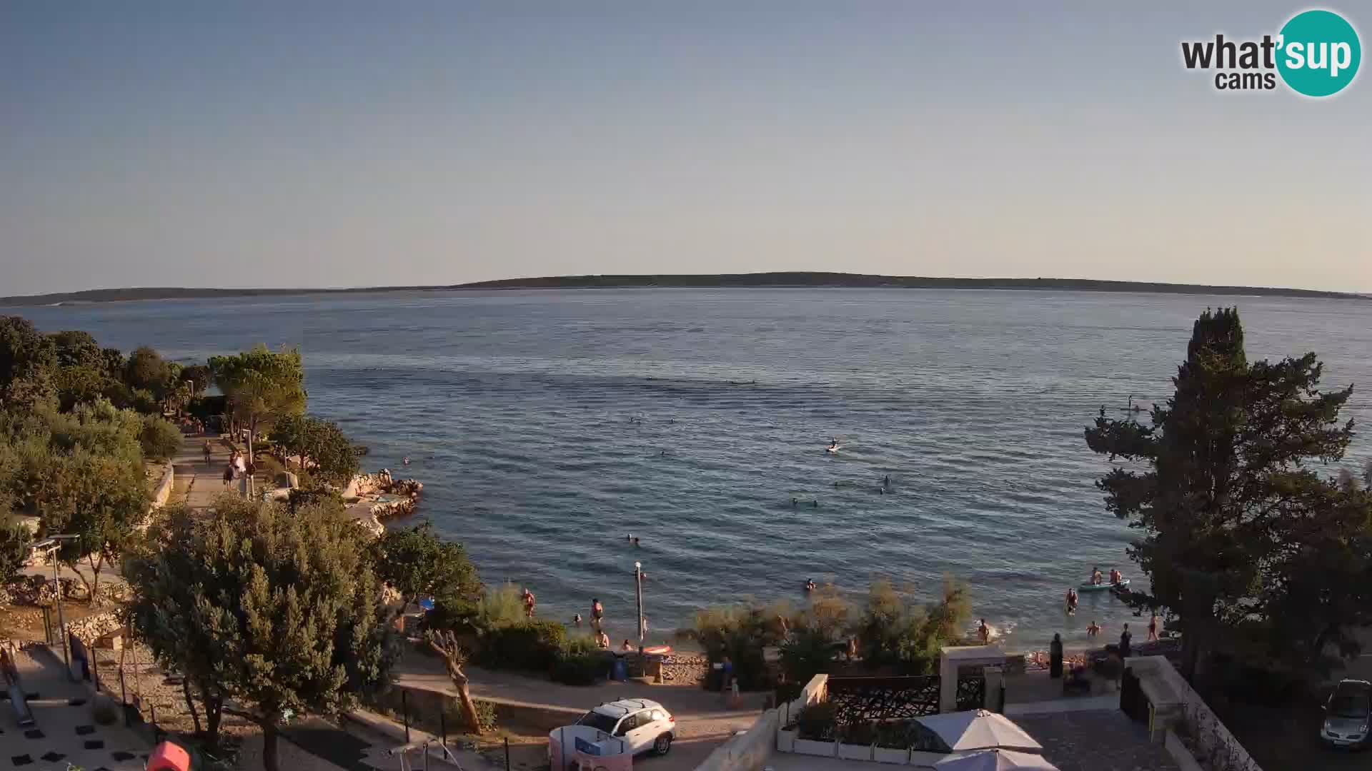 Webcam Plage Male Mandre – Vue en direct depuis l’île de Pag