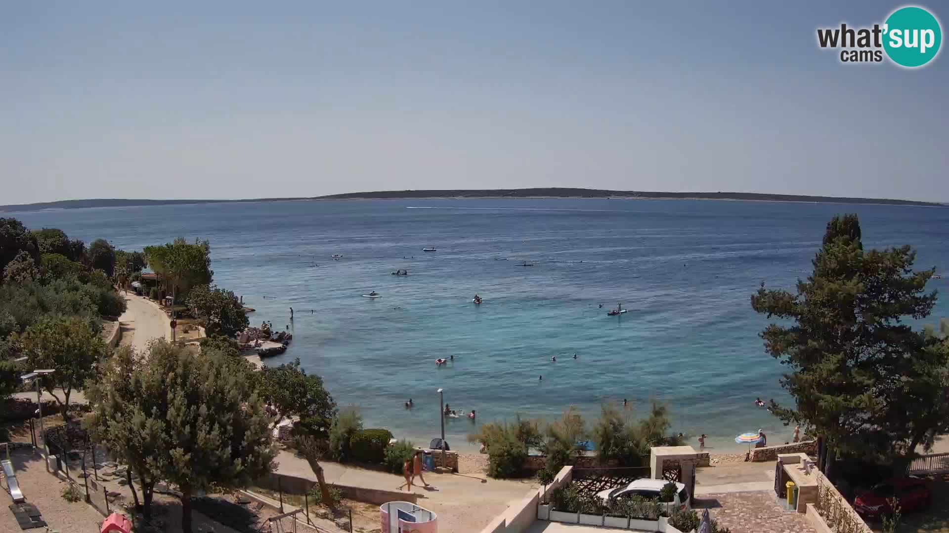 Webcam Strand Male Mandre – Liveblick von der Insel Pag