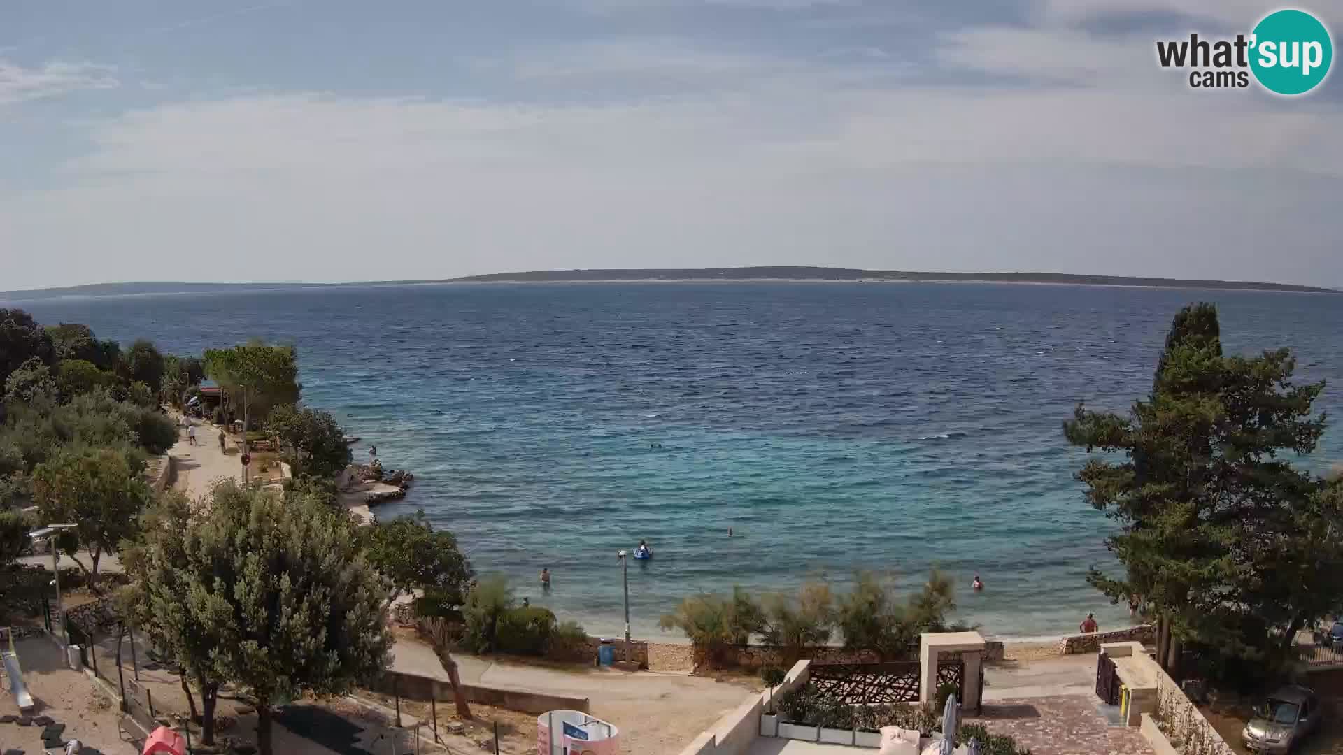 Webcam Strand Male Mandre – Liveblick von der Insel Pag