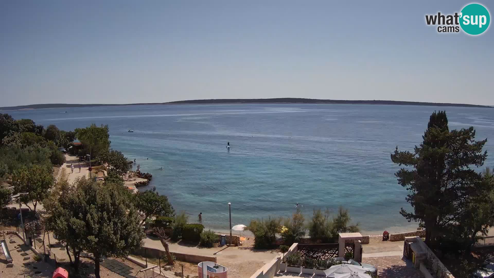 Webcam Strand Male Mandre – Liveblick von der Insel Pag