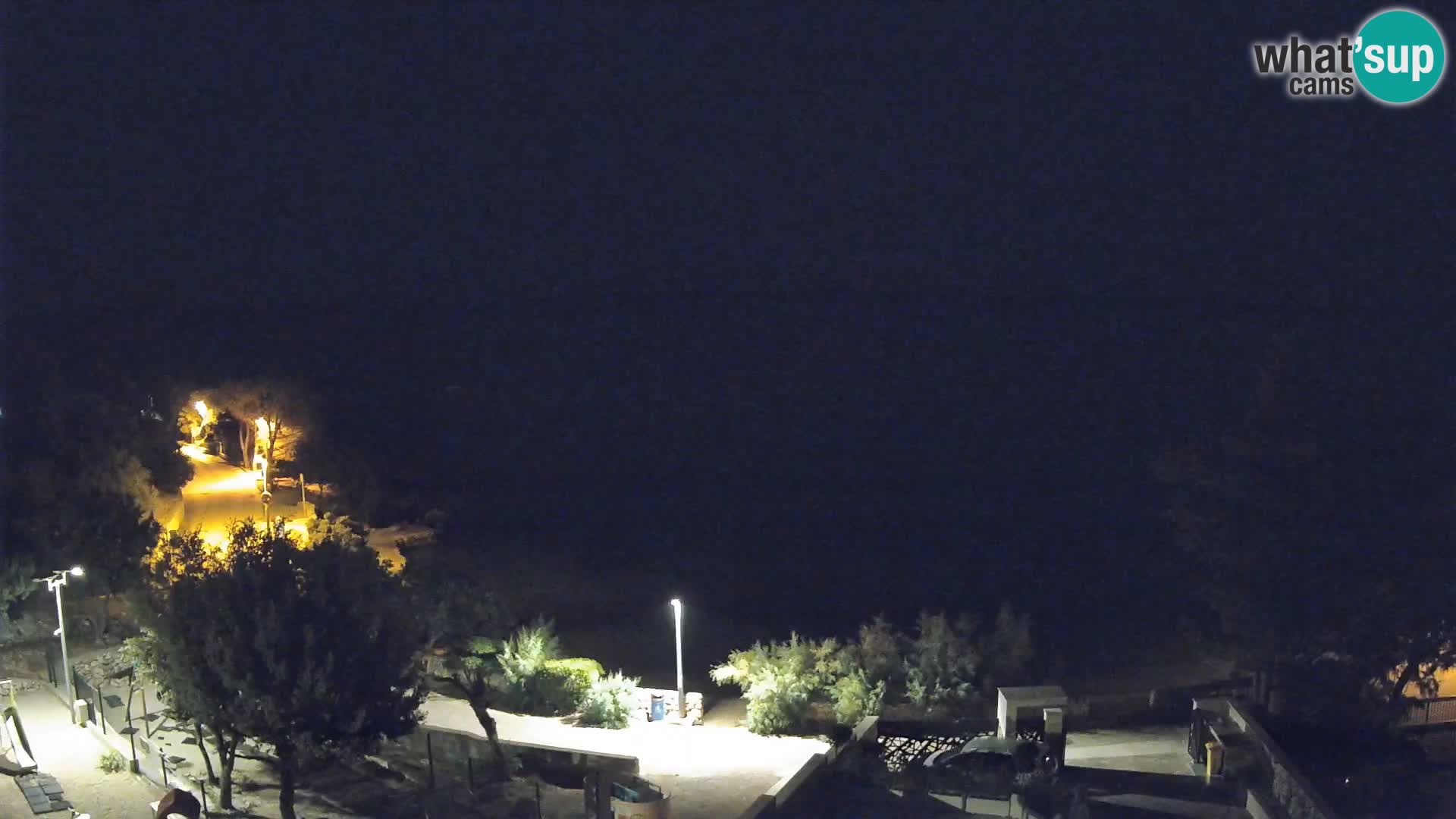 Webcam Plage Male Mandre – Vue en direct depuis l’île de Pag