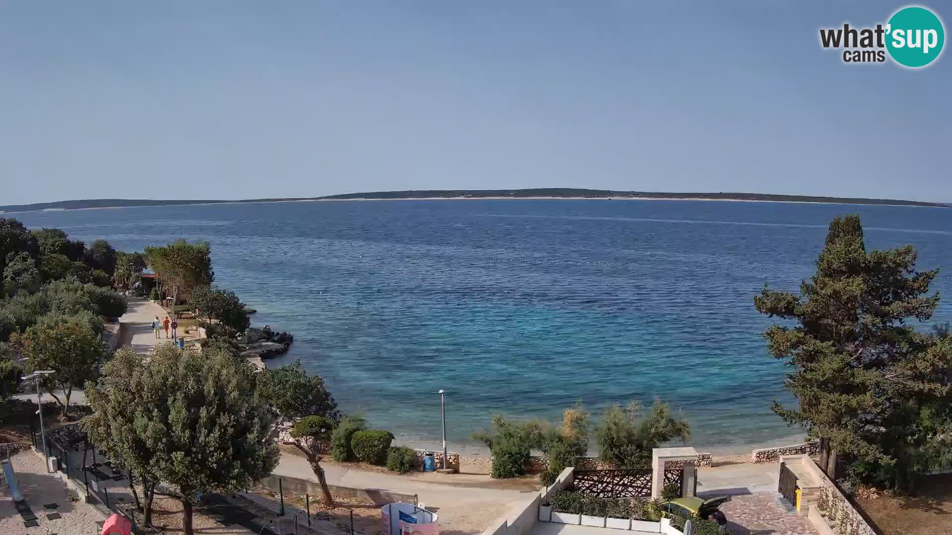 Webcam Plaža Male Mandre – Diretta dalla spiaggia sull’isola di Pag