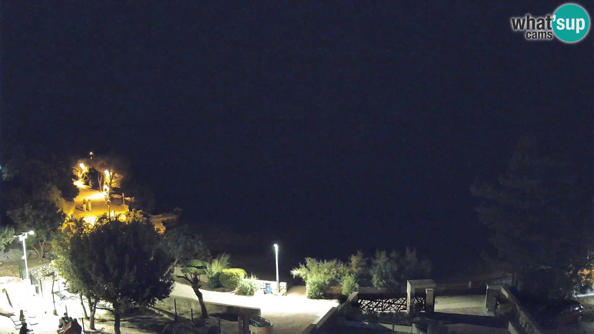 Spletna kamera Plaža Male Mandre – Pogled v živo z otoka Pag