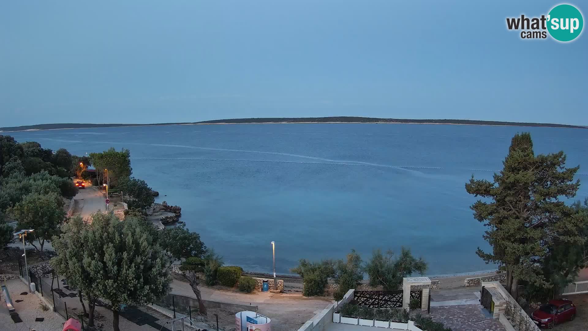 Webcam Plage Male Mandre – Vue en direct depuis l’île de Pag