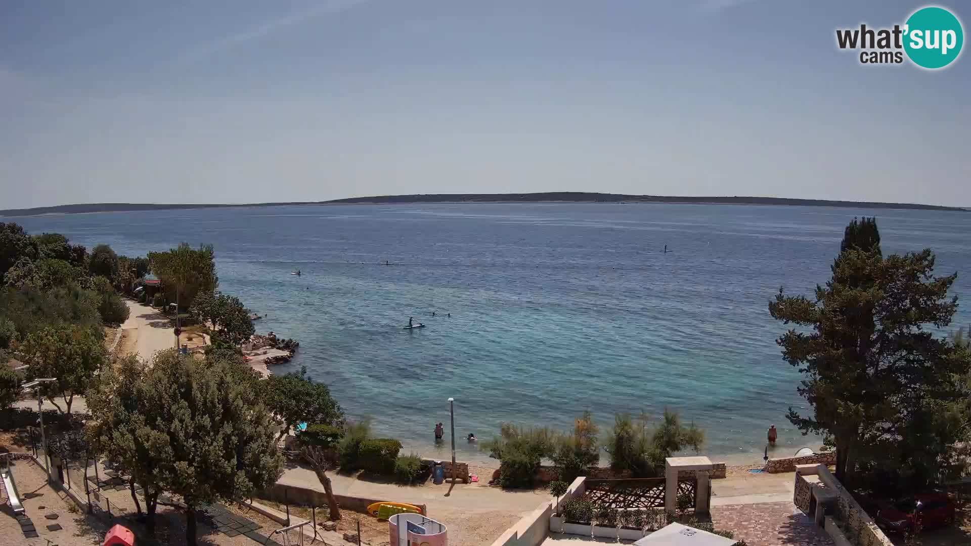 Webcam Plage Male Mandre – Vue en direct depuis l’île de Pag