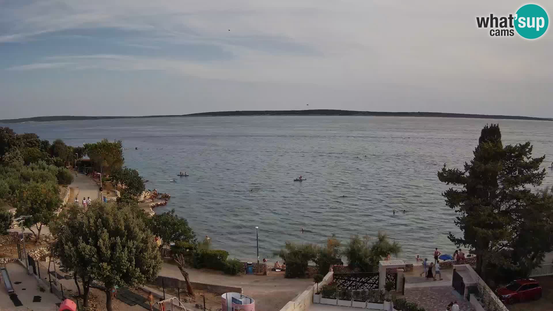 Web kamera Plaža Male Mandre – Pogled uživo s otoka Paga